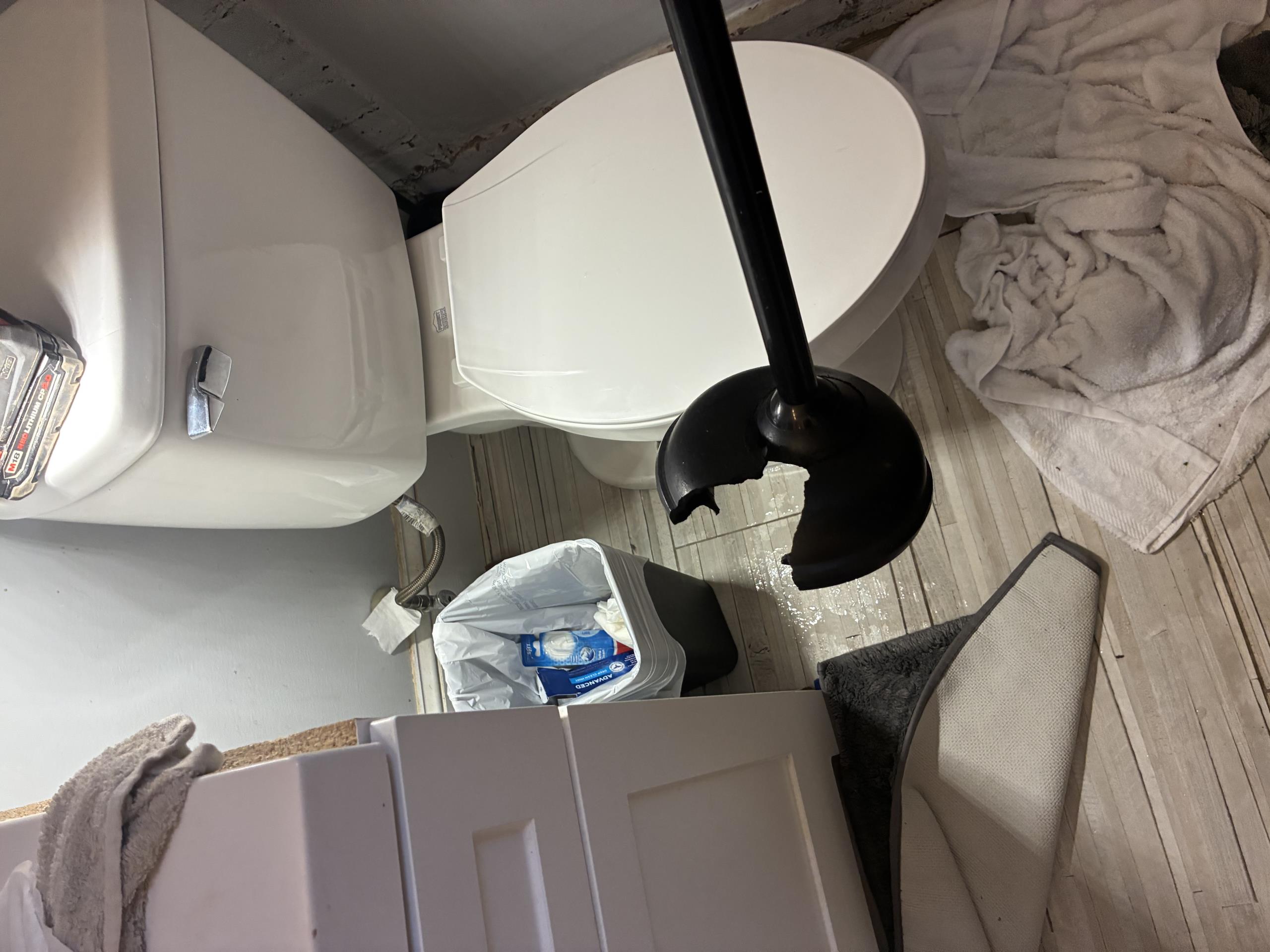 Call for toilet back up.

Arrived and ran water for approximately 7-10 minutes via tub, vanity, and toilet flushes. No sign of back up on main or branch. Bathroom group is 4 inch pvc, no cleanout access. 

The toilet is a project source brand toilet, and this is used in a short term rental capacity. I believe the toilet should be upgraded to a pressure assist toilet to help facilitate misuse and hopefully better accommodate the space. I have provided an estimate for that work.