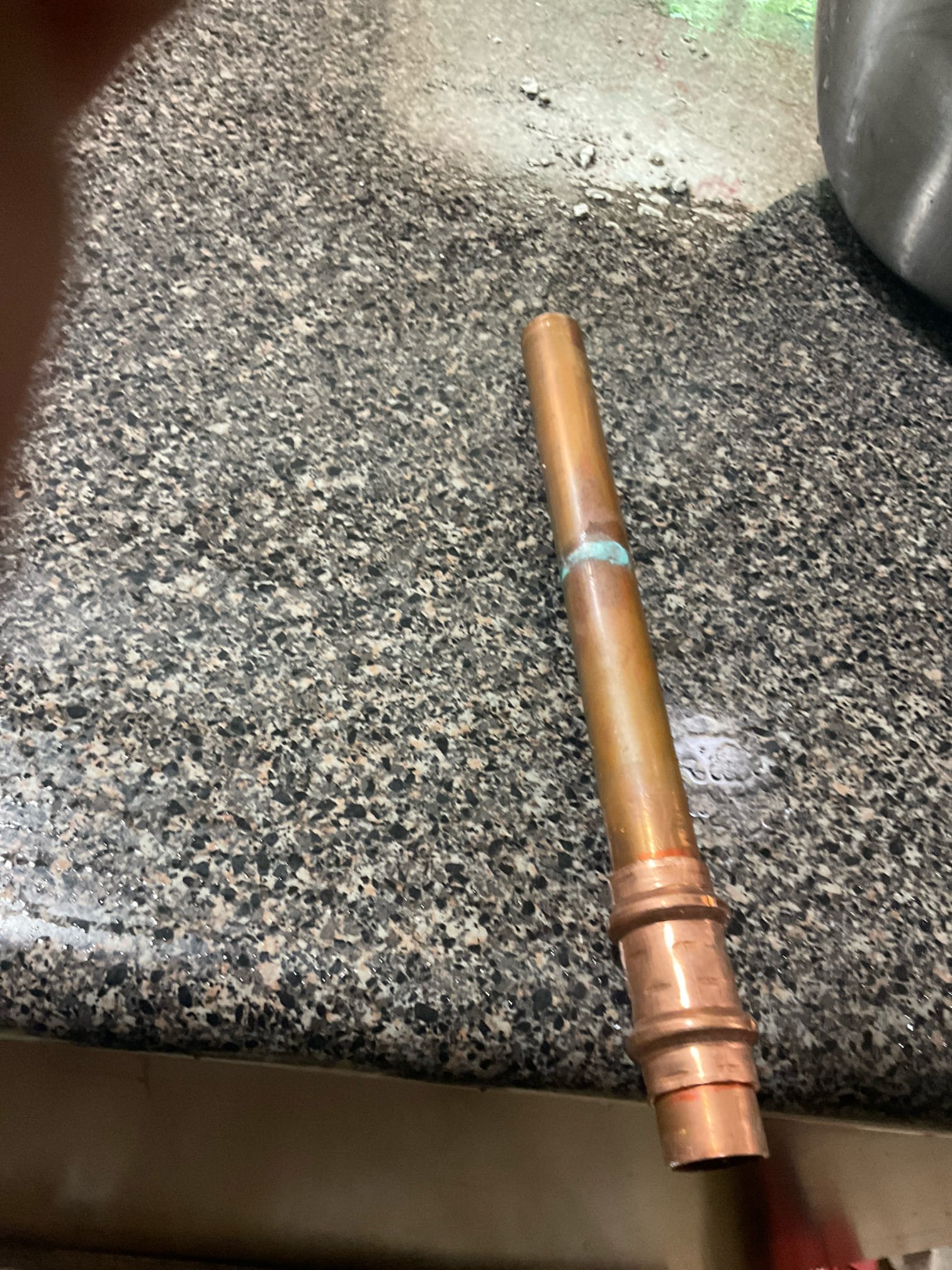 Fixed a copper pinhole leak , discussed and signed membership ship . 