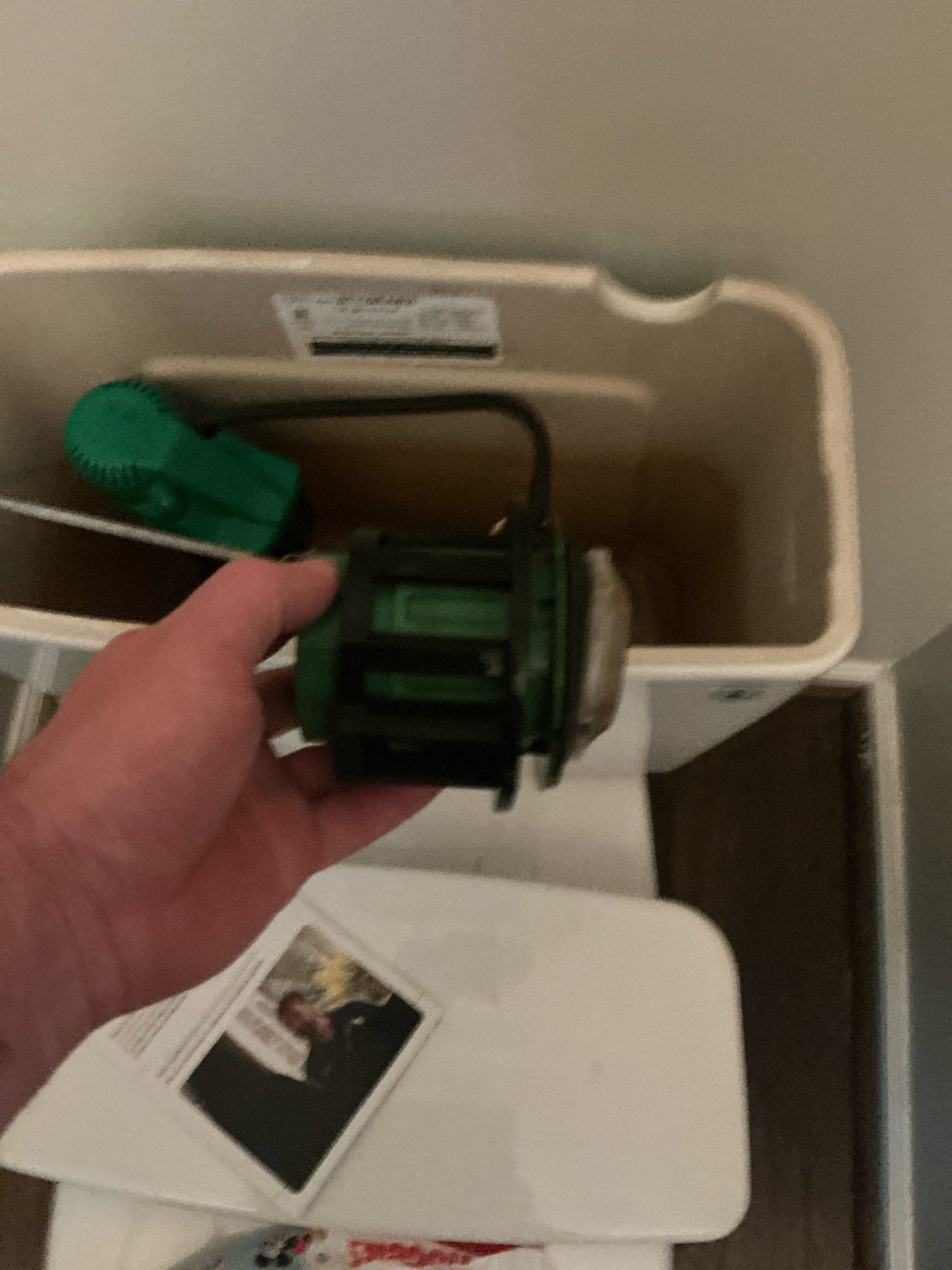 Found upstairs toilet constantly running. Will return when part comes in 