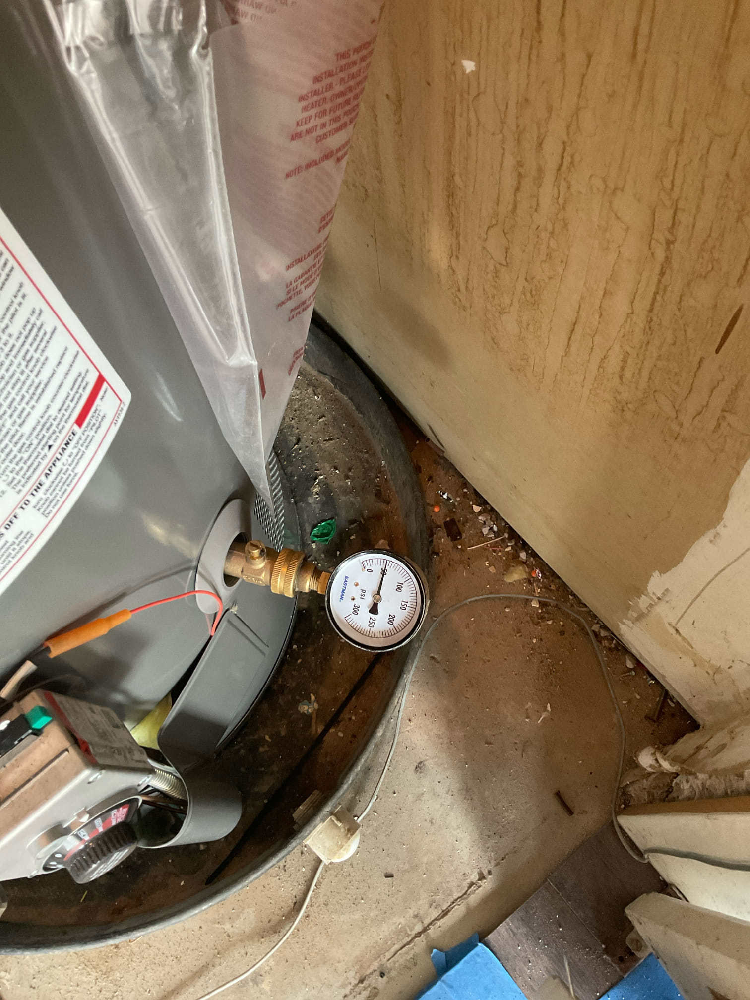 Checked water pressure, showed 50 psi , prv we installed appears to be in good working condition, no issues with previous work done by chen plumbing. 