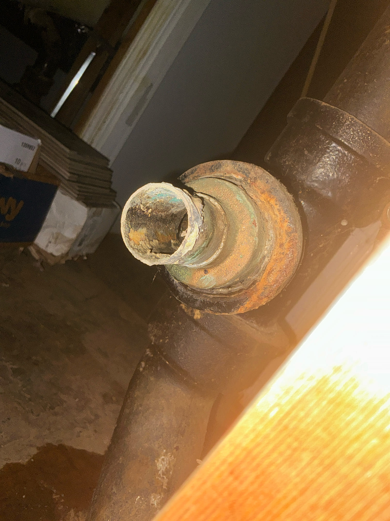 Found existing drain that t&p tied to leaking. Repaired as courtesy due to previous work done. No warranty on courtesy work. If problems come back recommend placing drain.