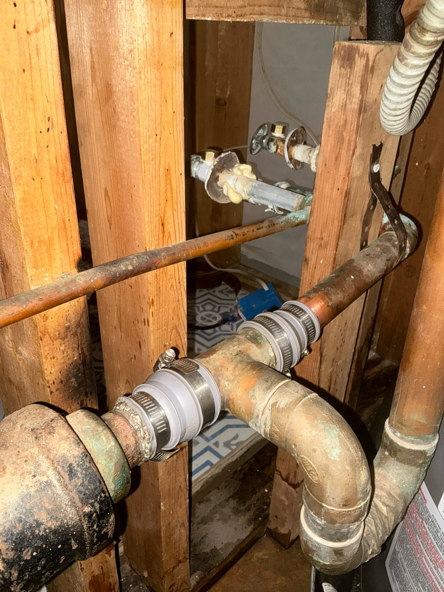 Found existing drain that t&p tied to leaking. Repaired as courtesy due to previous work done. No warranty on courtesy work. If problems come back recommend placing drain.