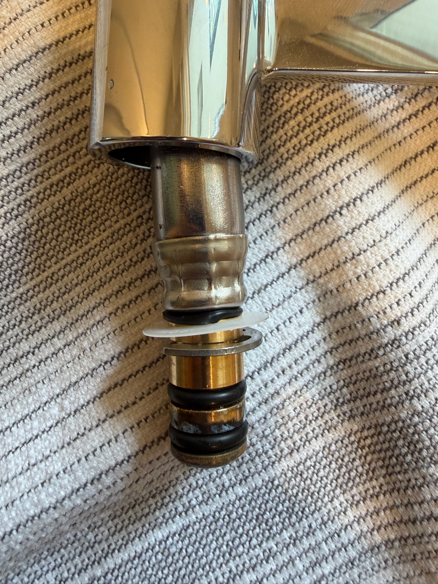 Replaced a kitchen faucet with customer supplied 