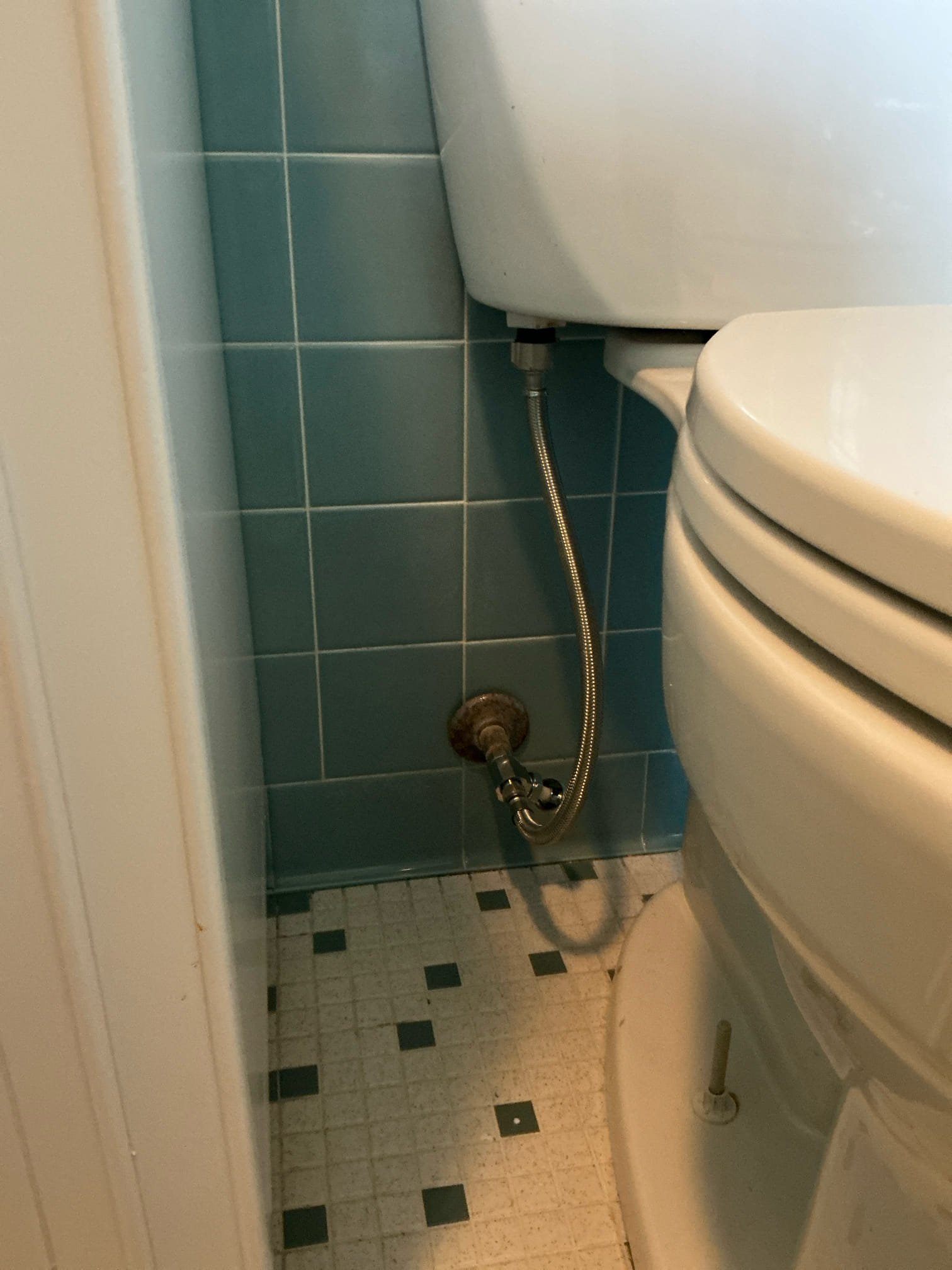 Once floors are refinished, return to install toilet and new vanity and faucet provide by customer. Install toilet and vanity with new supply lines. Test for proper operation and leaks. Seal properly and clean work space.
Shut off water to home and drain system. In closet behind tub access piping. Cut out old shower valve. Install new 3 hole cover plate and new single handle shower cartridge. Install trim and handles, new tub spout and piping as well as new shower arm and head. Test for proper operation. Clean work space.