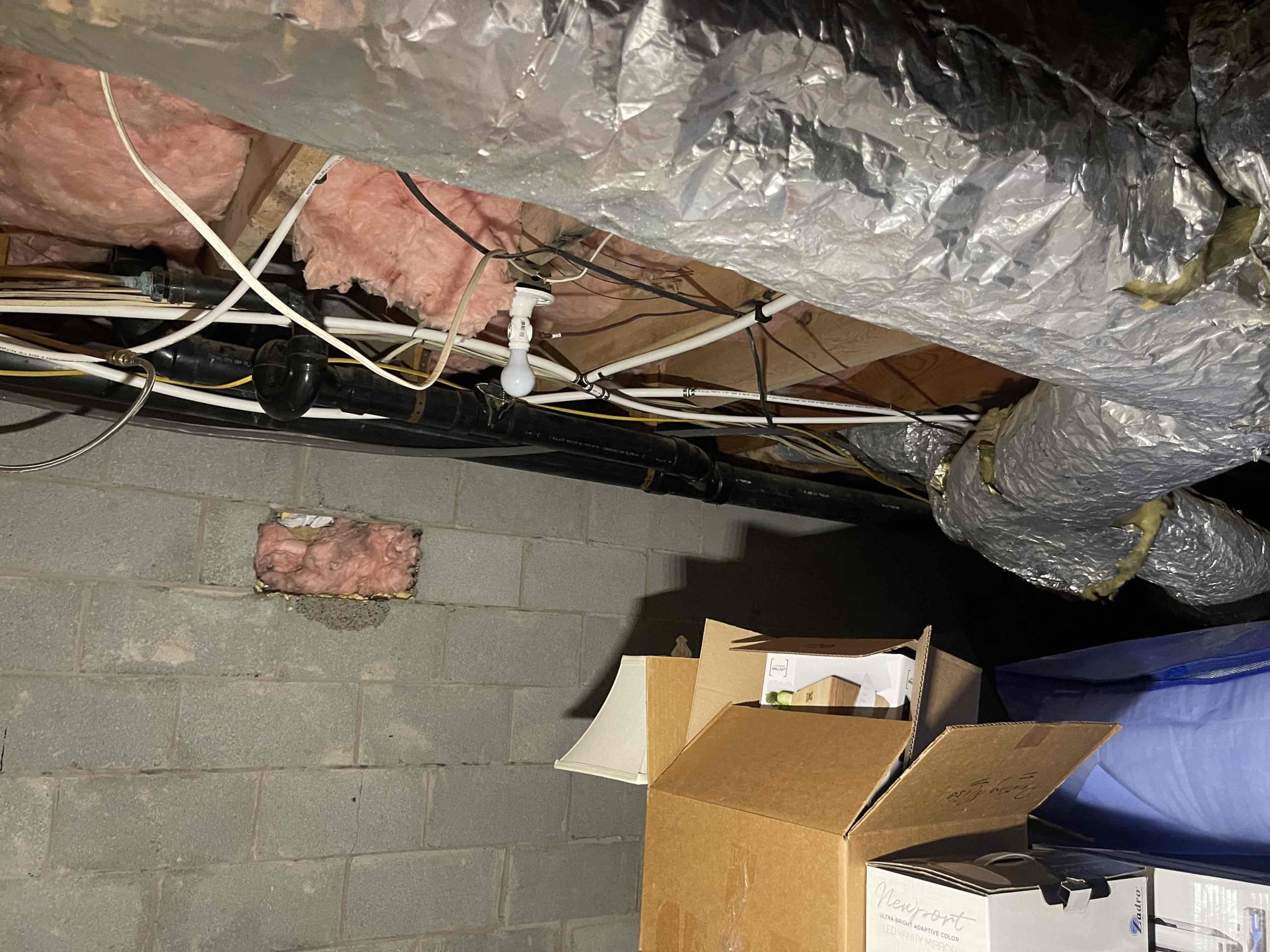 Will credit service of &464.62 back towards additional work if scheduled within 30 days of 6/10/26.

Came out for standing water in the sewer line. Met onsite with the realtor. He gave us approval to camera the sewer line form a test tee in the crawlspace. We got the camera 67’ down the line from our access point. We found the first 35’ of the drain has a severe belly in it from the foundation wall out into the yard. There is another smaller belly inside the crawlspace on the last 25’ of the drain running down towards the foundation wall. Will need to replace approx 60’ of drain to restore proper flow. Could not get the camera further down the line. There is an additional 50’ of pipe down to the road that I do not know the status of at this time. Will have to add a cleanout in to access that section of pipe or camera it while we are replacing the section with the belly. Water pressure tested at approx. 90 psi inside the home. Max pressure is 80 psi per code. Water heater is from 2017. 