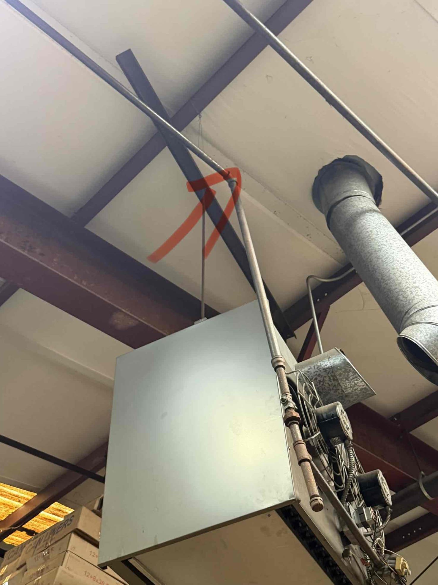 Was called out for gas leak repair from forklift hitting furnace. The business owner wants to disconnect the furnace and put a valve and plug where the elbow is( see pictures). This gas pipe is about 30 ft above head. Gave estimate and business owner would like time to think over estimate and will call in if they want to proceed with work