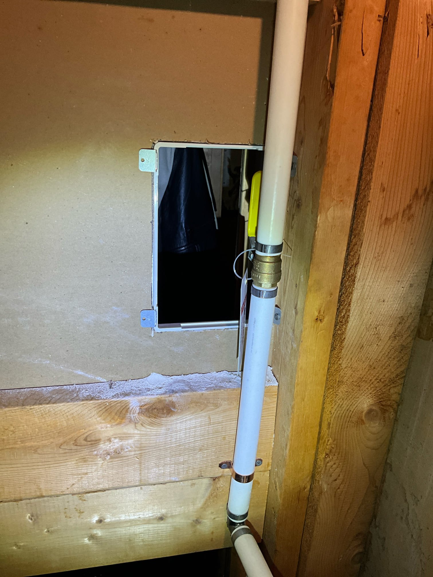 Call for low water pressure.

Arrived and investigated issues. 

Found galvanized water main in yard has deteriorated and is not allowing water flow through. Additionally, pressure regulating valve is not functioning adequately, and water heater is 15 years old.

I am recommending waterline replacement, with new prv and water heater. 
Replace water main service from meter to house. Cut wall in basement bedroom and bring waterline in to home. Wall repairs are not included and are the responsibility of the home owner. Install new shut off valve and dedicated pressure regulating valve. Install a yard hydrant outside the fence line to help water garden near front. 

Replace water heater in basement. 

After discussing repair options with Eric and Ms. Kim, they have decided to move forward with the waterline replace, water heater, and new yard hydrant.

We relocated the waterline entry to the home. It is now located in a cress space behind the bathroom (accessed via door in closet). The new