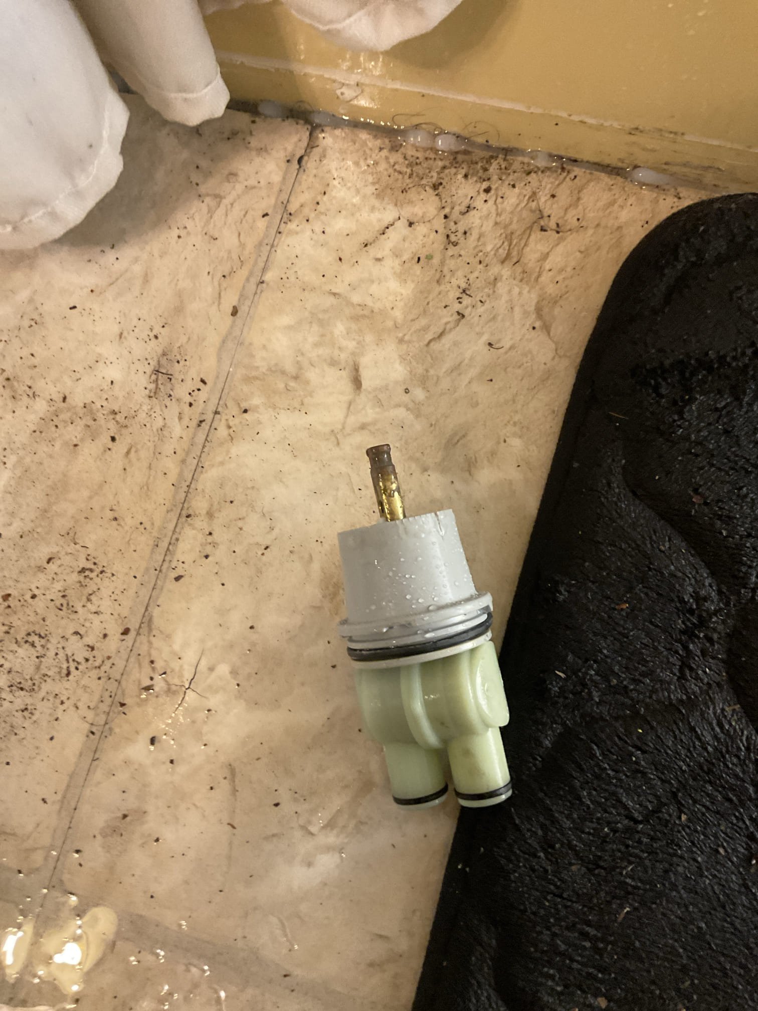 Emergency weekend services,water was shooting out from the faucet because customer start repair , replaced a delta gray cartridge , water is on and all good now . 