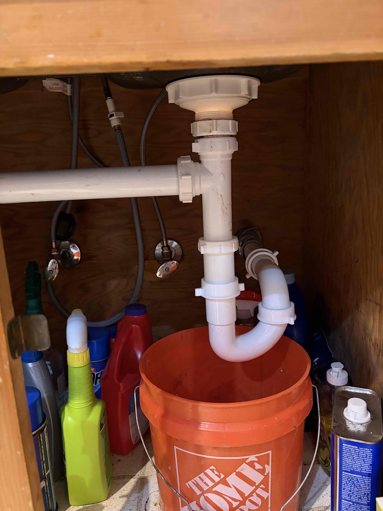 Replace ptrap under kitchen sink

For this customer they called us out for an issue of the tubular drain not draining correctly. I had pointed out an issue with the ptrap and how it tends to collect food debris and waste, I recommend to replace the ptrap and the t joint as it will fix both the clogged drain and the ptrap, so that is exactly what we did replaced it with all new tubular piping underneath on the right side of the cabinet. At this time the line and cleaned clear, wasn’t able to get a water pressure reading, water heater is an electric from 2020. 