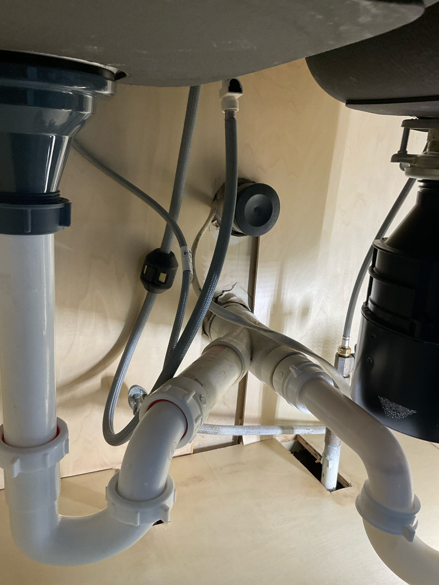 Removed existing kitchen faucet and install installed customer supplied kitchen faucet. Tested and no leaks were present at this time. Also, customer kept old faucet. Cleaned up work area.