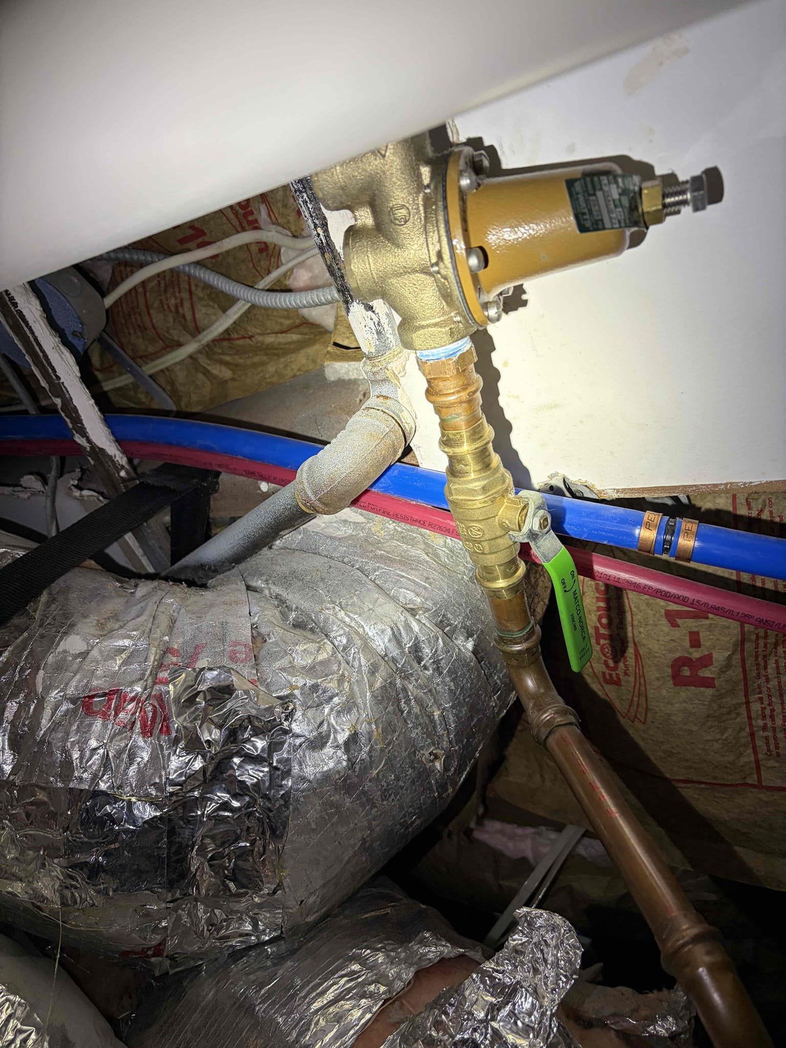 Disconnect and swap hot and cold washing machine lines


For this customer I came out to figure out why they are having low water pressure through out the home, to me it looked liked it was mainly on the hot side that they were having that issue. The water heater is missing a lot of things, the vent for the fresh air intake is not properly attached, following that the previous installer used sharkbite flex lines to attach the copper to the unit, there isn’t a thermal expansion tank, there isn’t a gas line drip leg. The unit looks like it hasn’t been serviced before I do not recommend servicing the unit given the age. As for today I had bypassed the water filter down stairs and it regained most pressure. Water pressure for the home is at 60 psi. (Normal) given all the issues that are wrong with the tankless I recommend to replace the unit with a navien tankless. At this time I swapped the hot and cold water supply lines for the washing machine, so they are on the correct inlet. Thank yo
