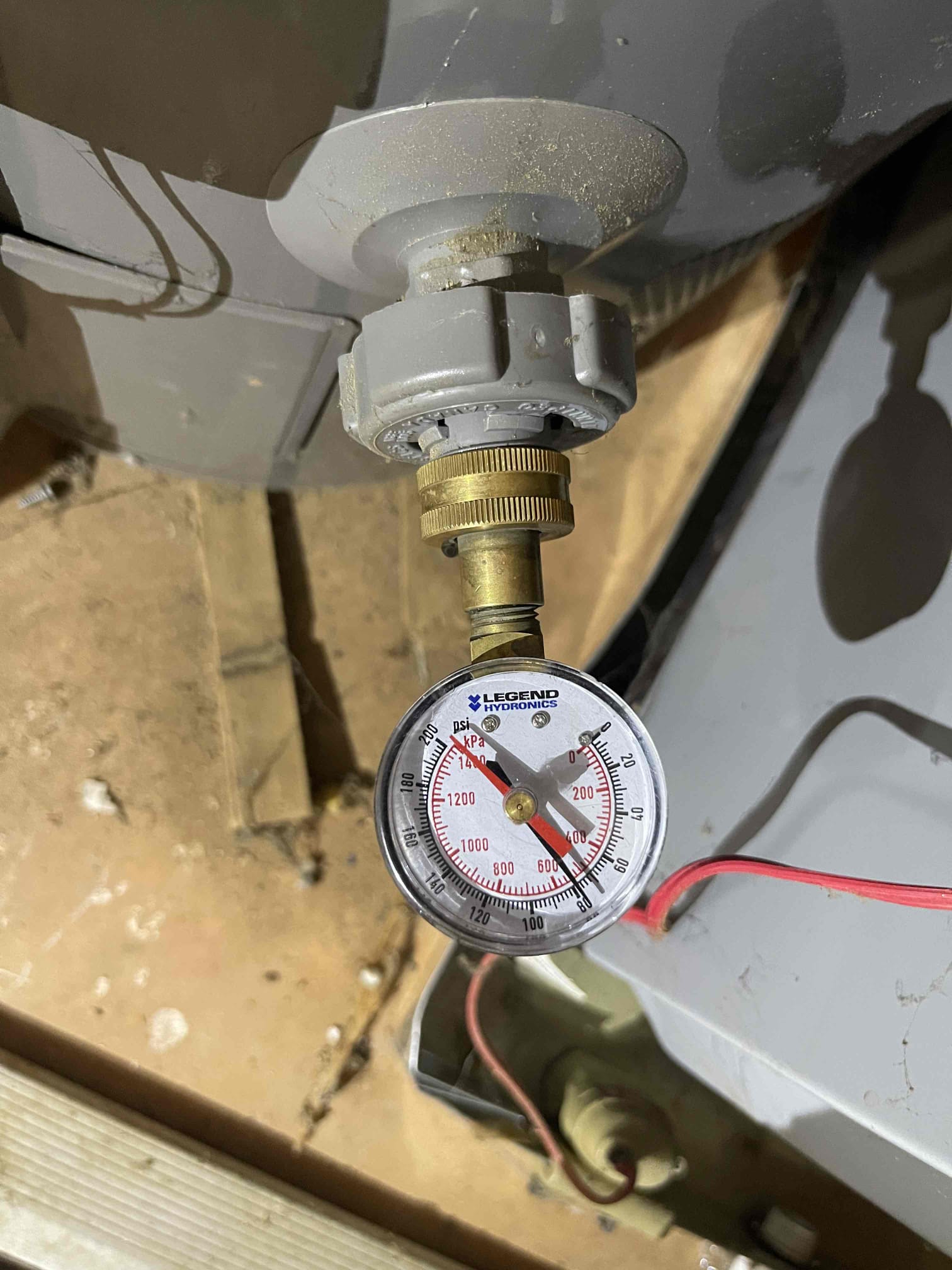 Came out for no water pressure. Arrived and tested all the faucets in the house. Everything was working normally. Tested water pressure at the water heater. Pressure tested in the normal range. Tenant stated that his neighbor said they were also having issues with no water on the same day as them. I believe someone from the county had to repair a water main in the area and had to shut off the water to repair something temporarily. All water was flowing normally when we were on site. We checked the fixtures with the tenant present to confirm.

Water heater is from 2014. Life expectancy on a water heater is 8-12 years which this tank is at the max on. The gas control valve has a flashing red light indicating that the gas control valve has issues going on. The expansion tank also has a ruptured bladder. We left quote to replace the tank. 