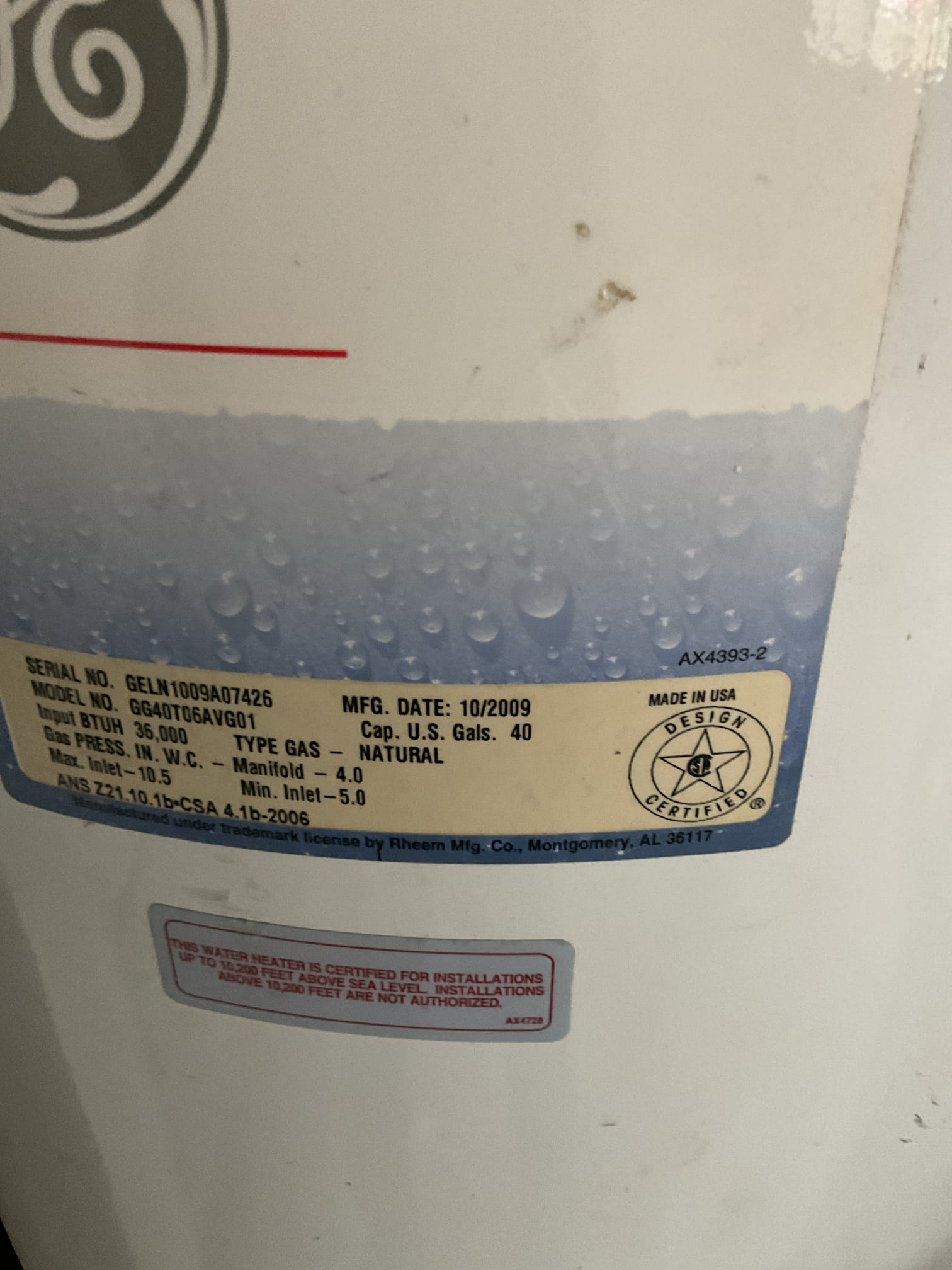 Quoted a 40 gal gas water heater replacement today 