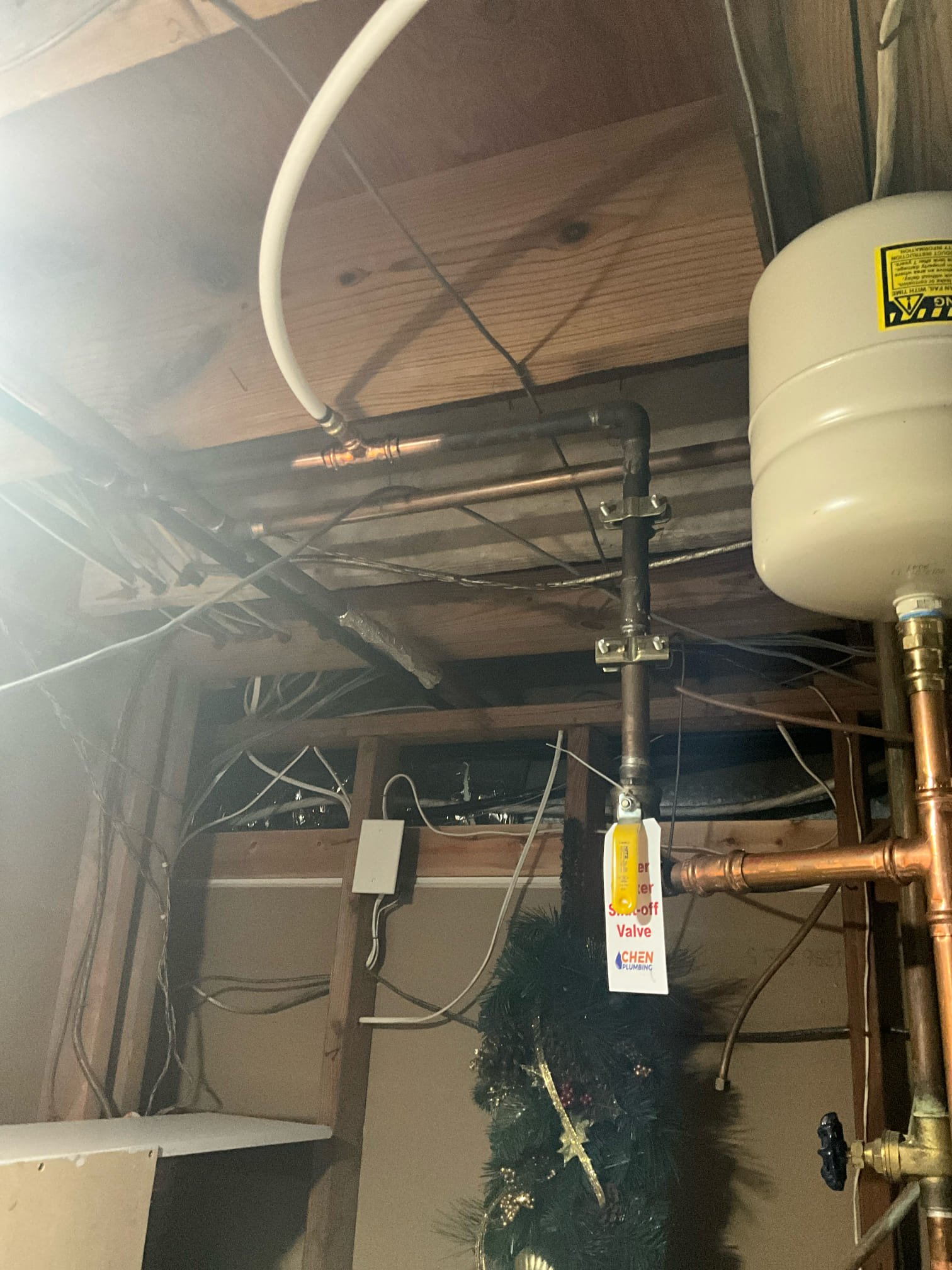 Call to add hose spigot to back of home.

Arrived and met with Tom. He stated that he and his wife would like a hose spigot installed on the back porch for easier access to water. 

Inspected viability of adding a line. Basement has exposed copper in crawlspace/unfinished utility area. Direct access to drill through exterior wall in to utility space. Water pressure is approximately 70psi. Copper pipes throughout. 

Discussed options with Tom, and he elected to have a spigot added near the back door.

Drilled hole and installed new hose spigot. Resealed with hydraulic cement. Ball valve installed inside. Ran line and connected near water heater. 

We tested water and cleaned all work spaces. I discussed our maintenance membership with Tom. 