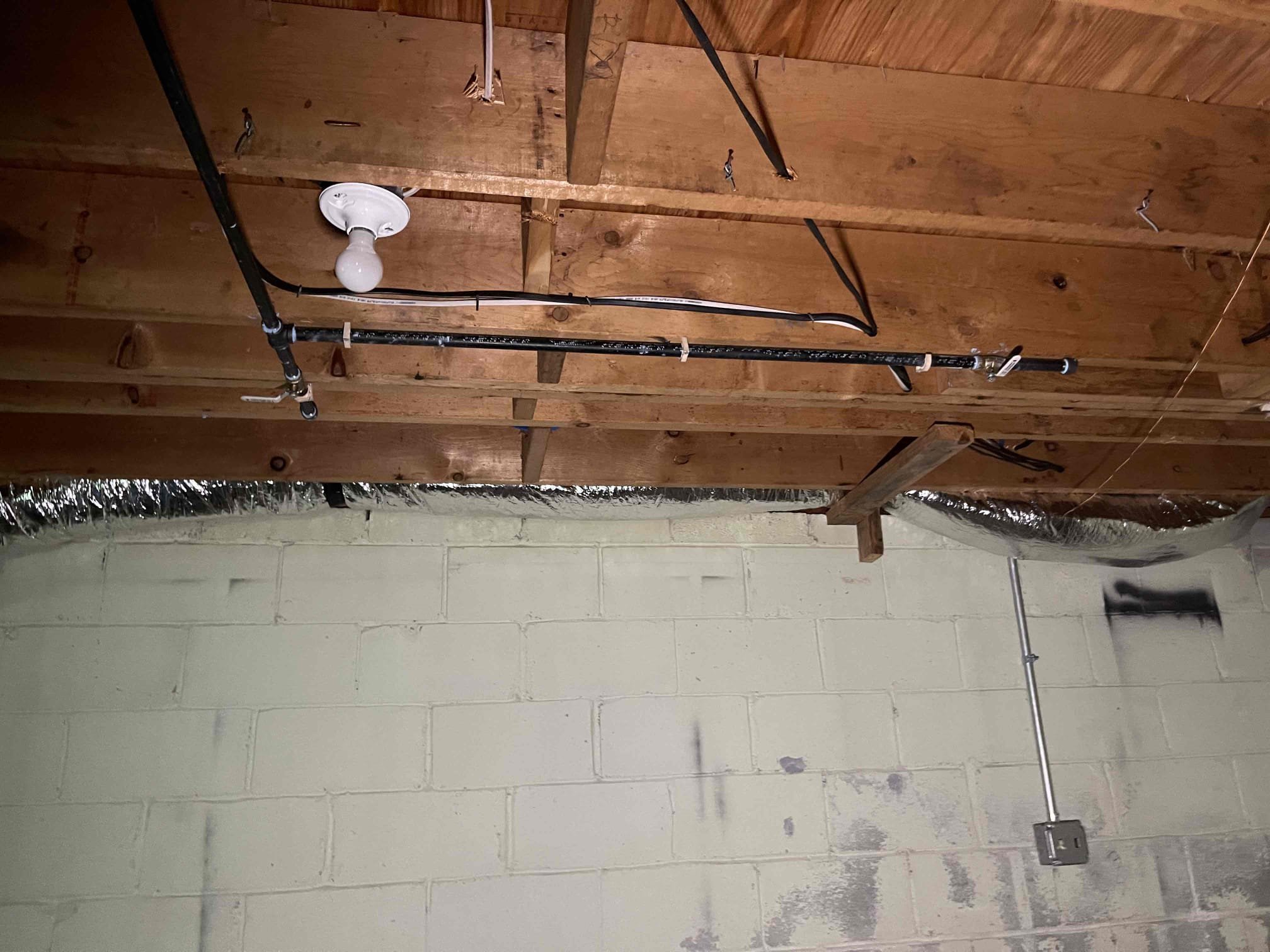 Route 1/4” copper tubing from black iron lines in basement up through walls, drill out to new lanterns, connect each line, test for function and a leak free installation.