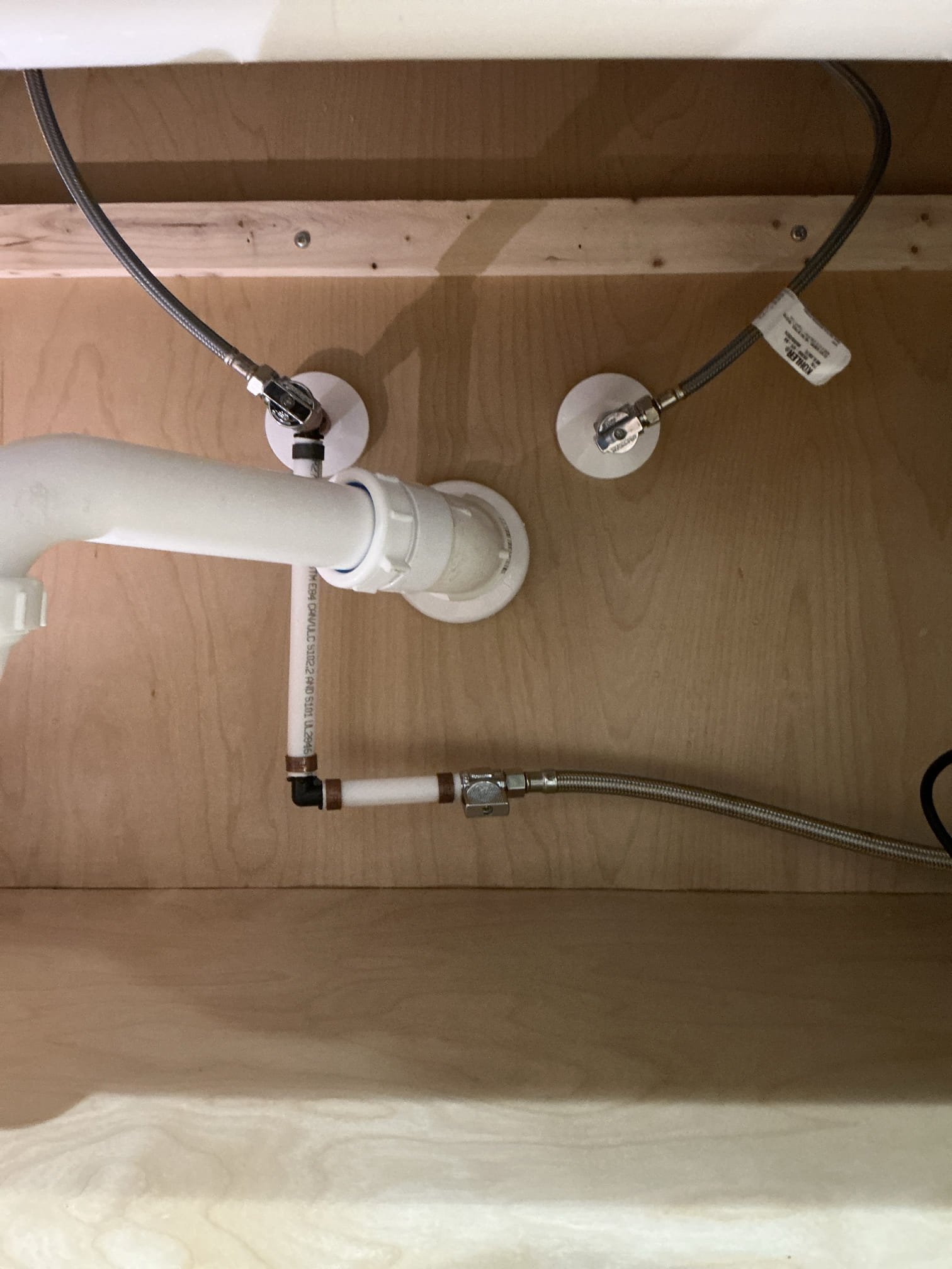 Shut off water to kitchen faucet from stops below. Removed old kitchen faucet and installed new customer supplied kitchen faucet. Connected water lines and secured faucet. Turned on and tested for proper operation and leaks. No leaks found after work completed. Cleaned work area 

Left estimate for pressure regulator replacement. Currently pressure is at 92 psi. Tested thermal expansion tank and it is still working properly.