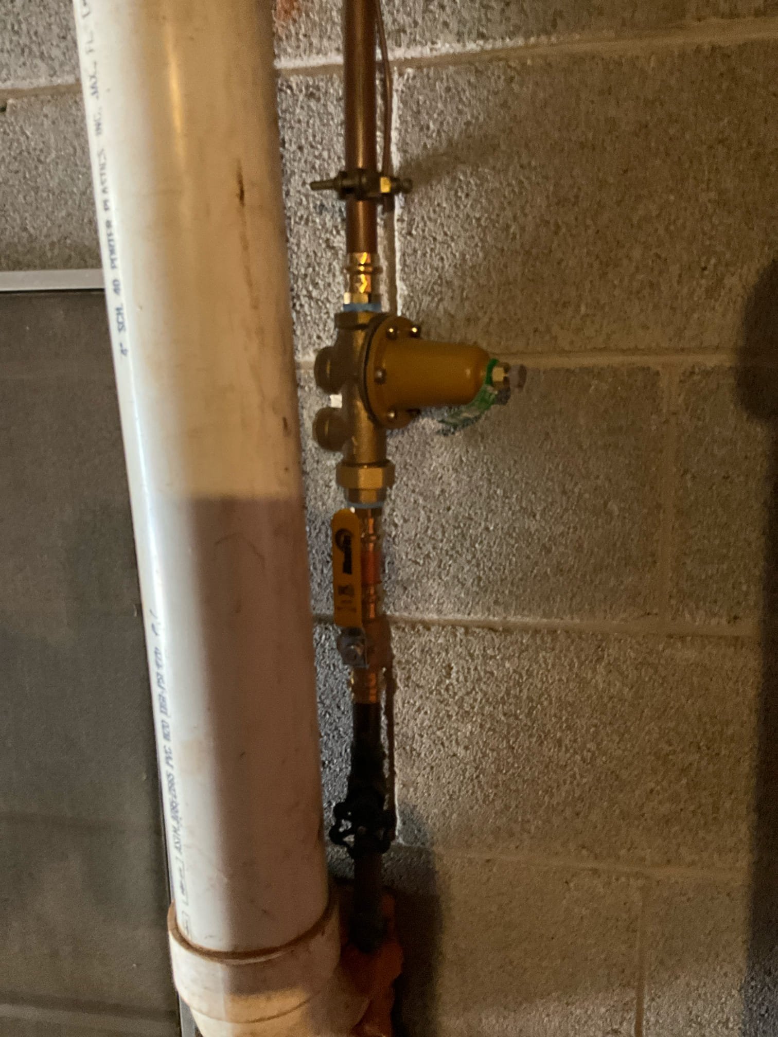 Call for water pouring from water heater area.

Arrived and met with Ms. Debbie and Mr. Warren. They showed me water coming from utility area, out the garage floor (concrete and unfinished areas).

I discussed history of area. Water heater was installed approximately four years ago. 

Inspection revealed the following: water heater is five years old. Pressure greatly exceeded safe levels, and pressure regulating valve was from 1986. Water heater is functioning and does not have any leaks or stress. The water is coming from a failed from condensation pump. The pump is overflowing, and water is pooling around water heater and driveway area.

I discussed findings with Ms. Debbie and Mr. Warren. They elected to replace the pressure regulating valve to address the major pressure problem. They will contact an hvac service to assess condensate drain line and pump.

I discussed the benefits of our maintenance membership program and have left the information as well.

