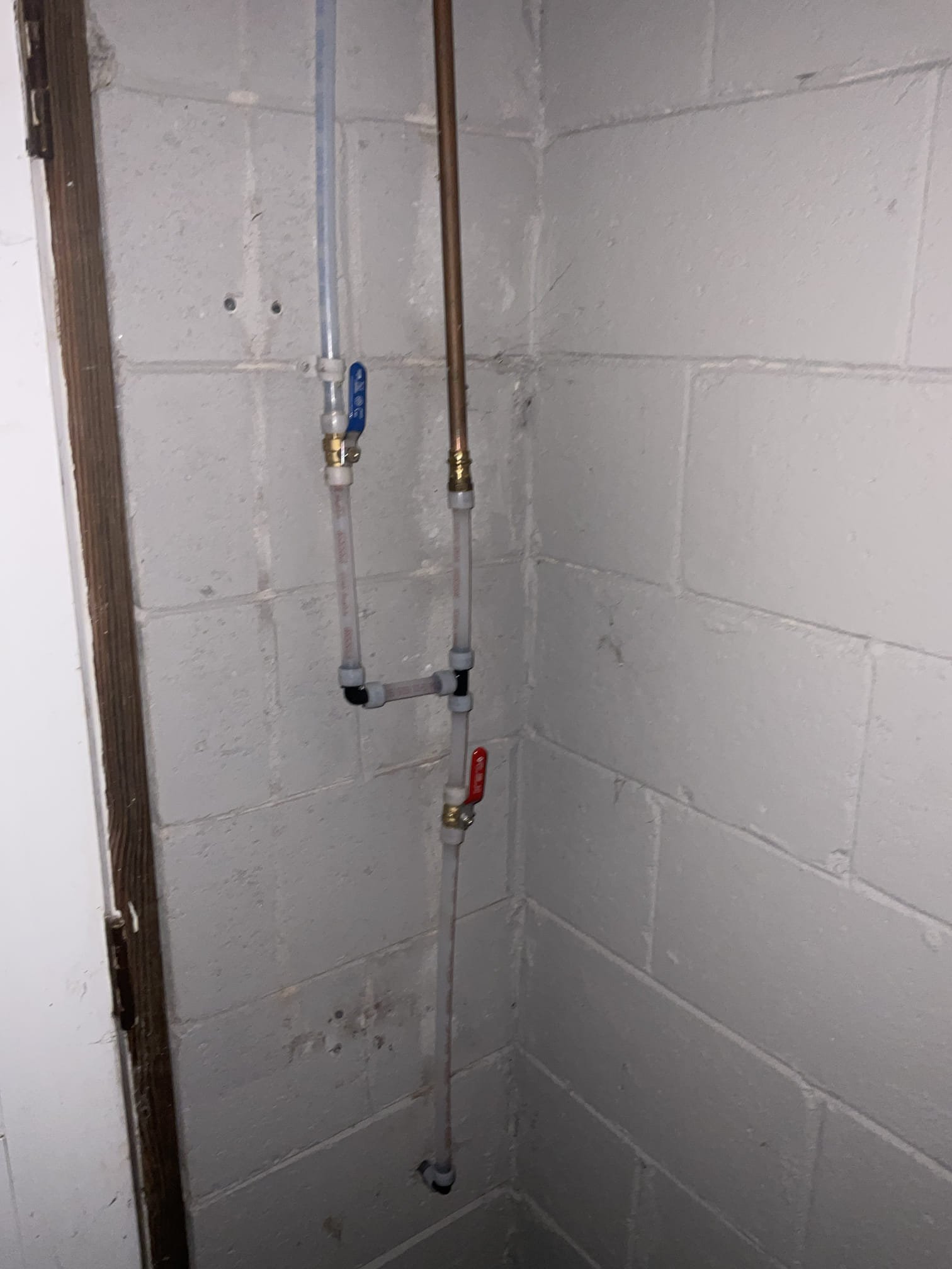 Replaced two hose bibbs with new uponor pipe and shut off valves , replaced basement kitchen faucet with new stop valves and new supply line , discussed and signed up membership with customer 