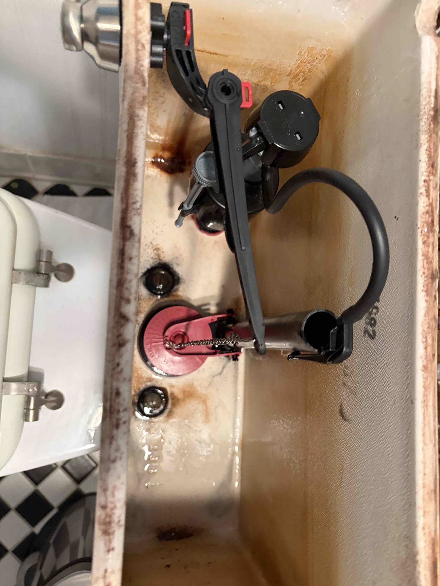 Minor toilet rebuild 
Service stop replacement 

For this customer we came out for an issue with a toilet. The toilet either constantly runs or runs every once in awhile. So I had a couple of recommendations, we Can replace the internal parts of the toilet, or we can replace the toilet as a whole, the stop needed to replaced as well, for therefore we replaced the internal works of the toilet, replaced the fill valve, the toilet level and the flapper. Additionally we needed to replace the shut off valve. Installed a new supply line and new cover plate. Once installed there are no leaks. Toilet is fixed customer is all set. Water pressure is at 50 psi. Water heater is from 2024. Thank you for calling Chen plumbing. 