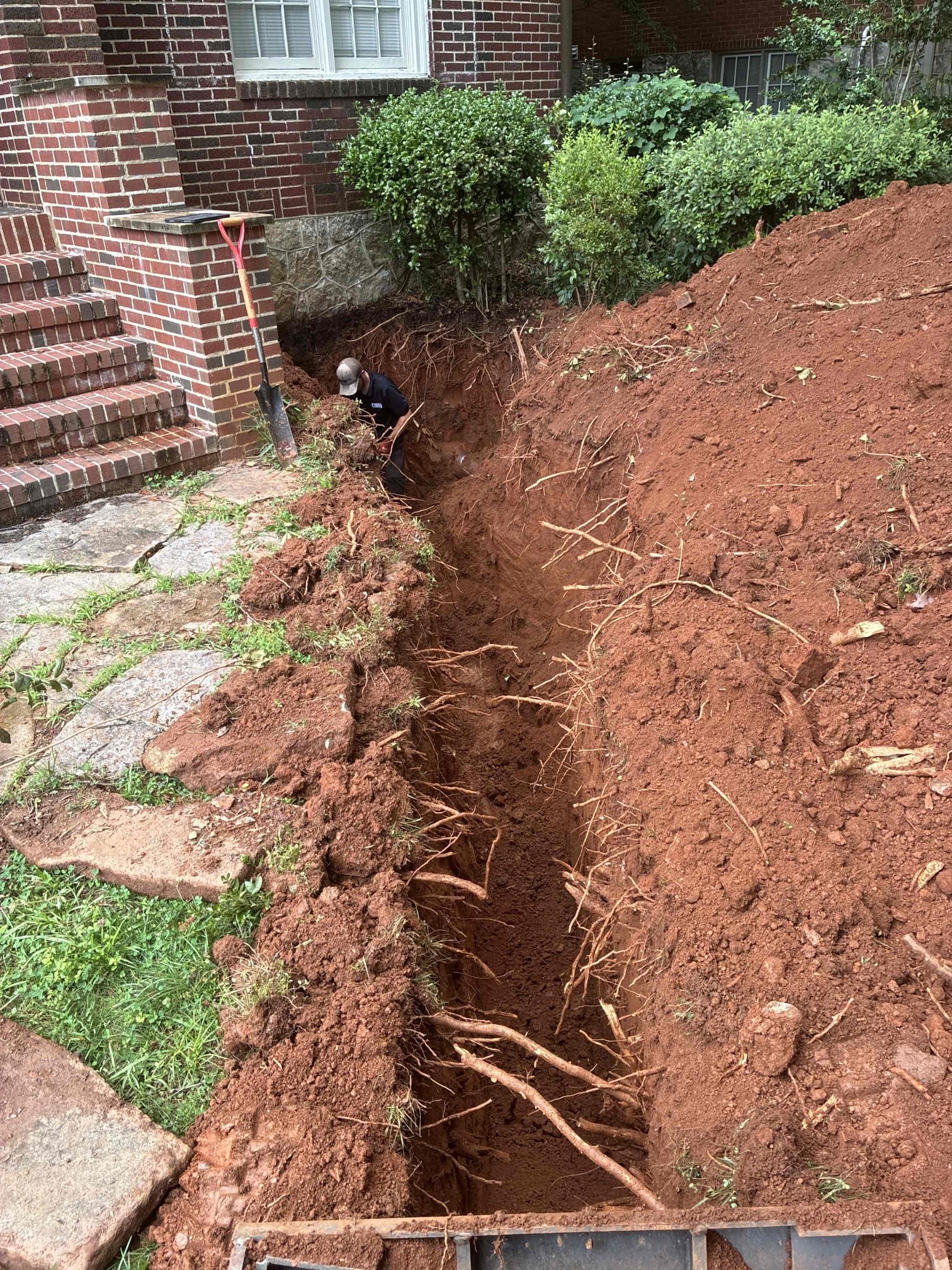 Camera sewer service and found several points of root intrusion. Replaced sewer service from tail out to side walk. Put clean out at house and sidewalk. Replaced water service into crawl space with new 1” Pex pipe. Tested and left everything in good working order. Inspection on 6/23/26.