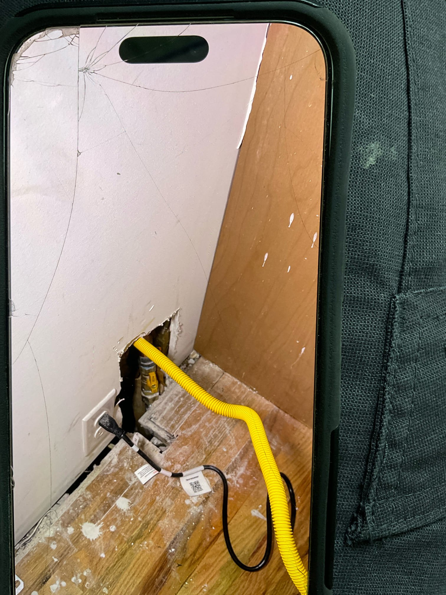 Customer stated that they needed gas shut off valve for the stove to be moved in order for the stove to flush. Cut sheet rock behind and talk to gas line into wall and properly strapped. Tested and now stove sits flush with wall. Cleaned up work area.