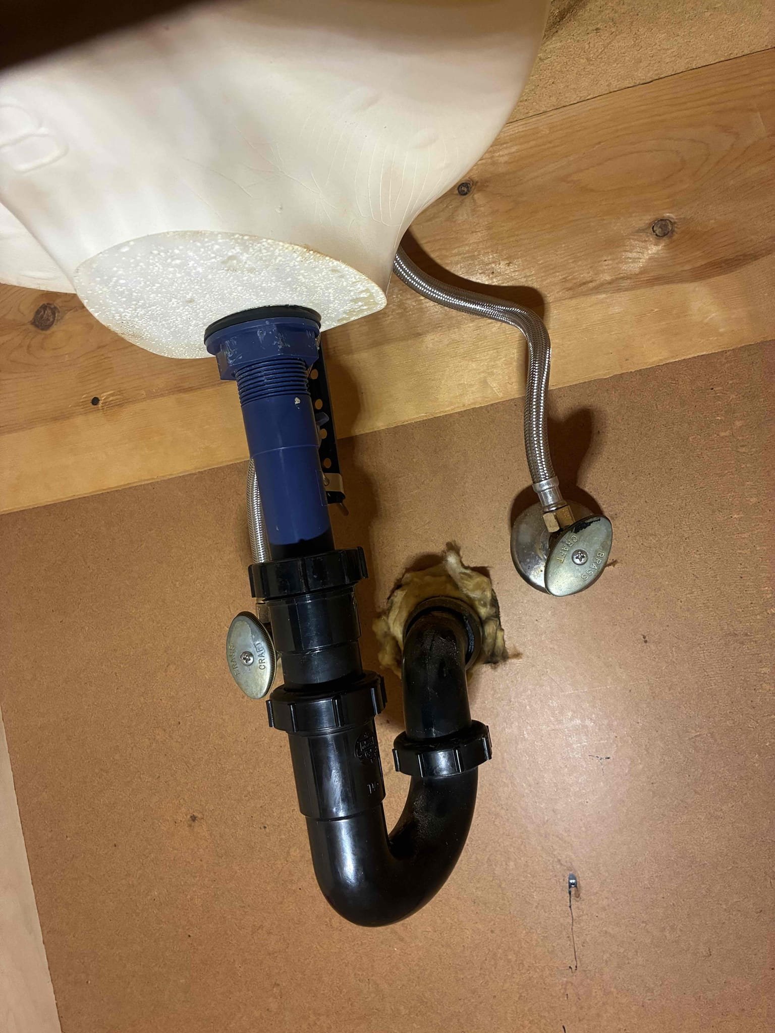 Customer had leak from a few different items and wanted repair/replacement. Offered small plumbing inspection. Customer only wanted to address current issues. Check pressure to make sure issues weren’t correlated to pressure. Found pressure to be at 50 psi options for replacements/repairs. Went to supply house to pick up two standard faucets to install. removed both old faucets. install new supply lines. checked for leaks and proper function. Also did minor repair on toilet and as courtesy replace seat and spring in two handle shower. After work was complete check for leaks and proper function.later realized spout could not convert to shower. Replaced spout and caulked area. 
