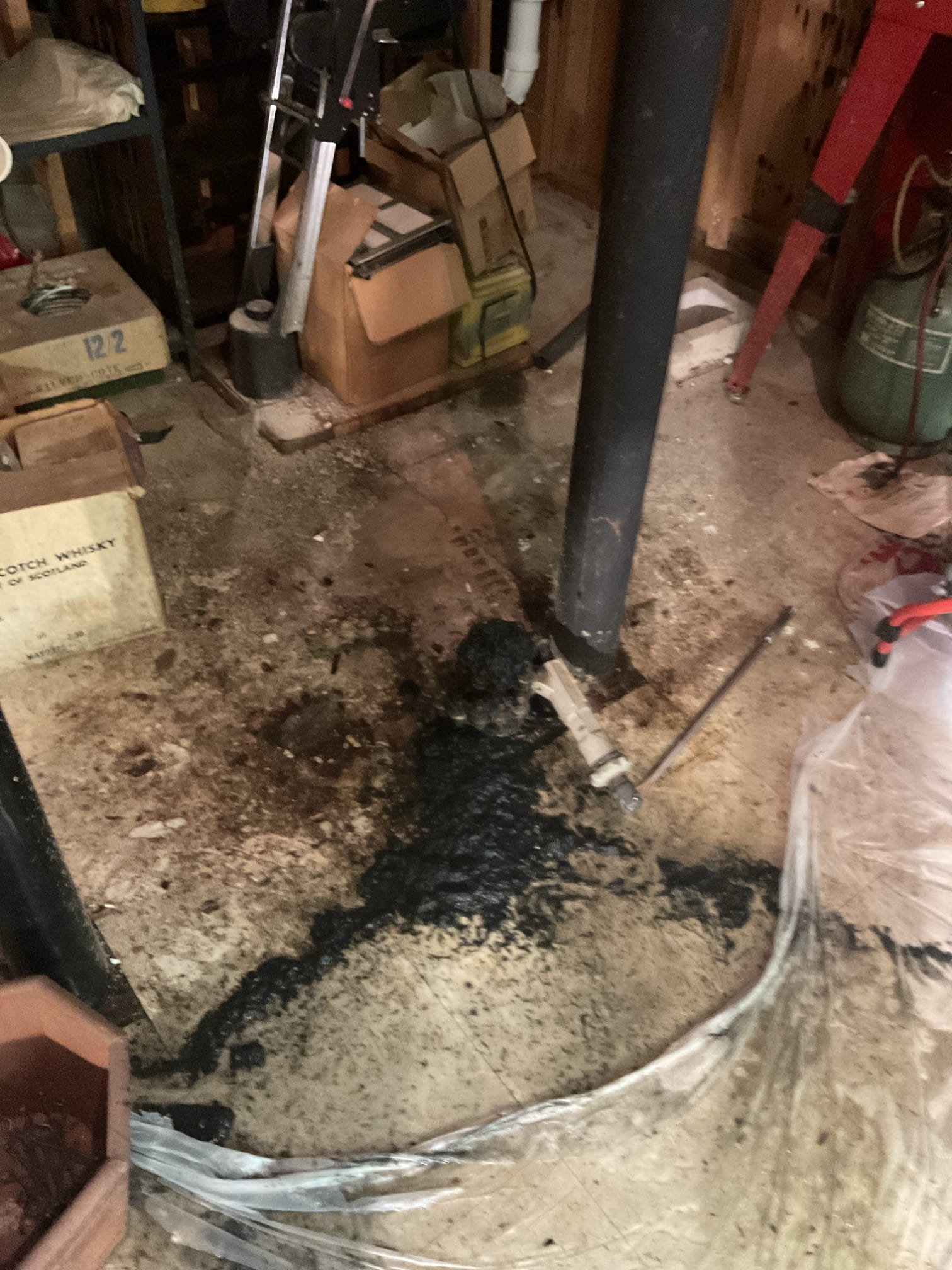 Main sewer line  back up , we did clear with new clean out installed outside , also replaced a section cast iron pipe in basement with clean out installed outside, high pressure jetting clean the line with camera inspection work . 