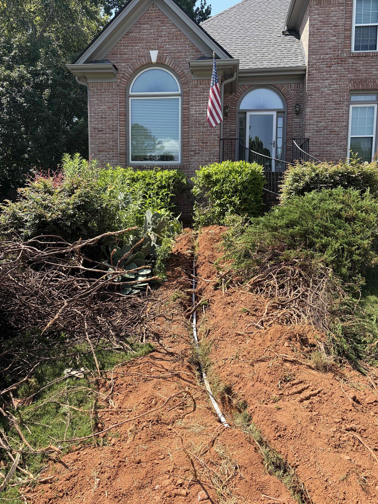 Upon arrival, customer stated they’re having a leak coming from their water service. After inspection, noticed a hissing sound coming from penetration. Dug up outside of home, found multiple pin holes on black well piping. Informed customer we will need to replace water service. Customer approved estimate. Trenched down center of yard, installed new 1 inch pex piping. Ran pex through penetration, sleeved with inch and a half PVC. Hydro plug exterior. Ran 1 inch pex to whole home shut off. Tested system, water service is not leaking at departure. Customer signed up with win with Chin membership!