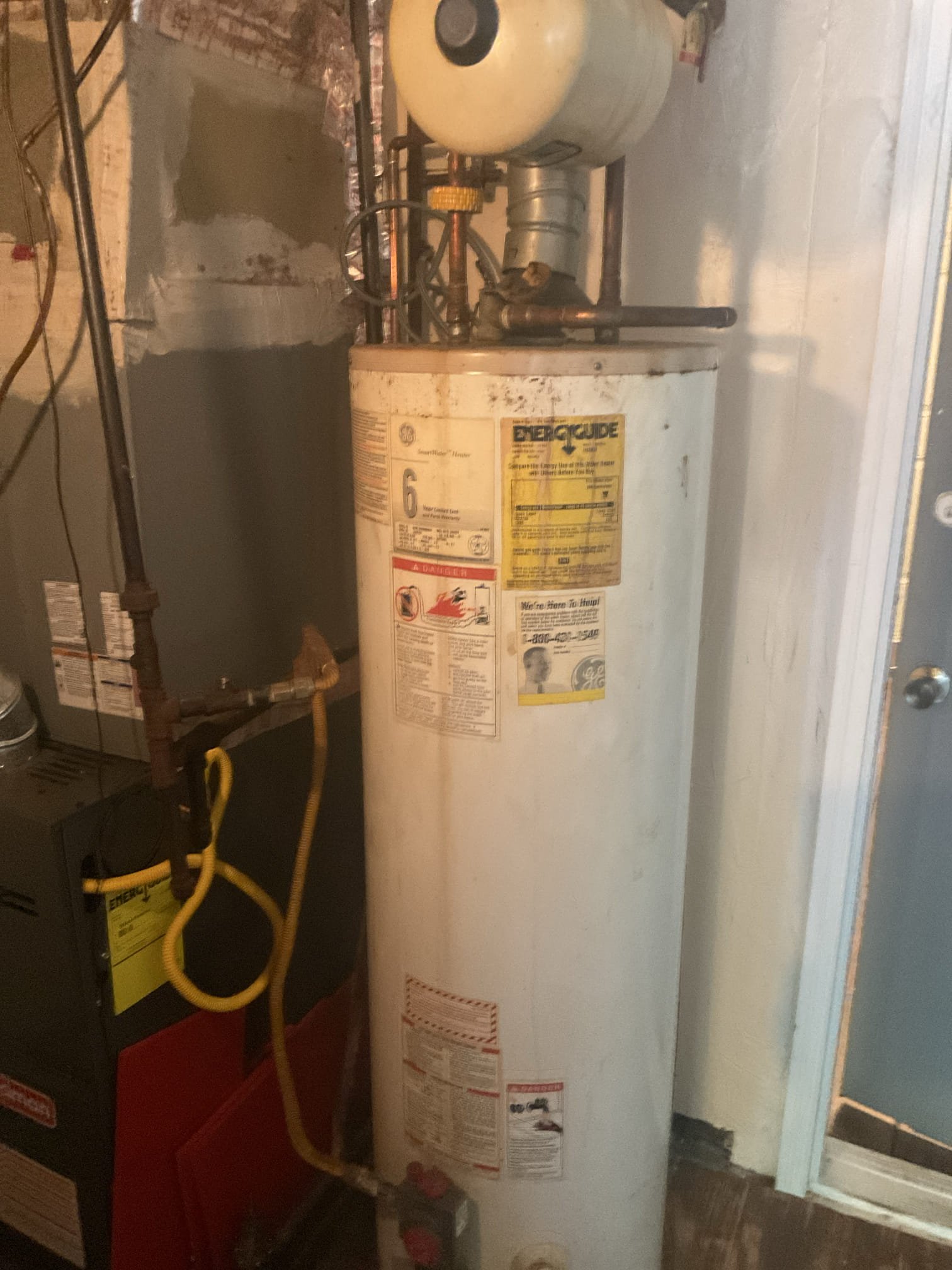 Replaced a 40 gas heater with a Rheem 50 gas , pan , expansion tank , new water shut off valve installed 