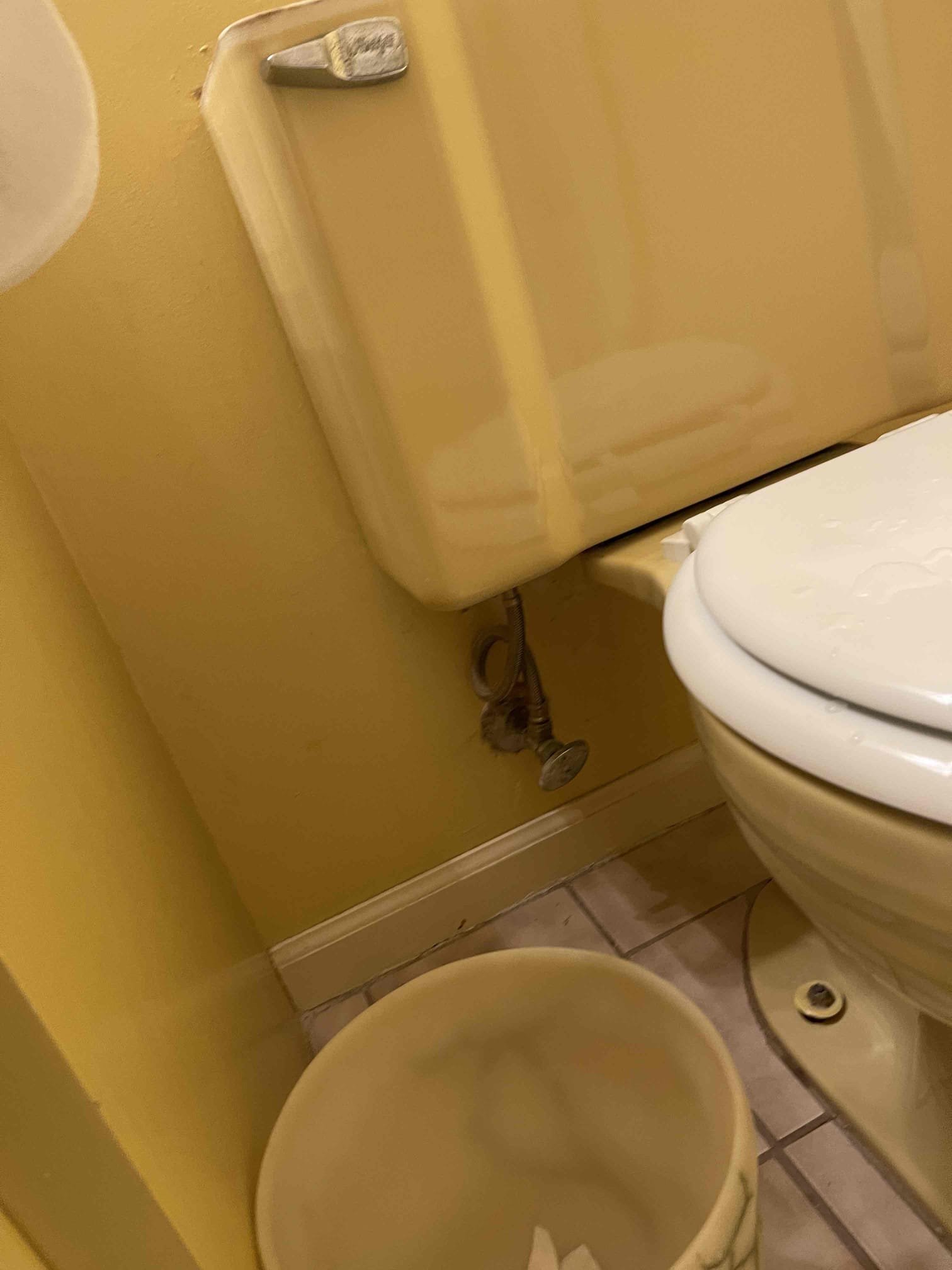 Came out for a toilet whistling. Arrived and met with the homeowner. She directed me to the hall bathroom toilet. When the toilet was flushed, the fill valve was making a loud whistling noise. Inspected inside of toilet and found the tank bolts were just piles of rust inside the tank. Told the homeowner I could replace the fill valve but recommended rebuilding the whole tank. Toilet would not be cost effective to replace as it is tiled into the bathroom floor and would be difficult to find a toilet that matched the size and shape. Valve to the toilet was very difficult to turn. Recommended that we replace the valve but the customer requested I spray WD40 on the valve which I did at no charge. Not responsible for any failures of the valve. Closed the main valve to the house and drained off the pressure to work on the tank. Swapped the fill valve, flush valve, 3 tank bolts, the toilet handle, and the supply line. Tested to ensure proper function and a leak free installation. No further i