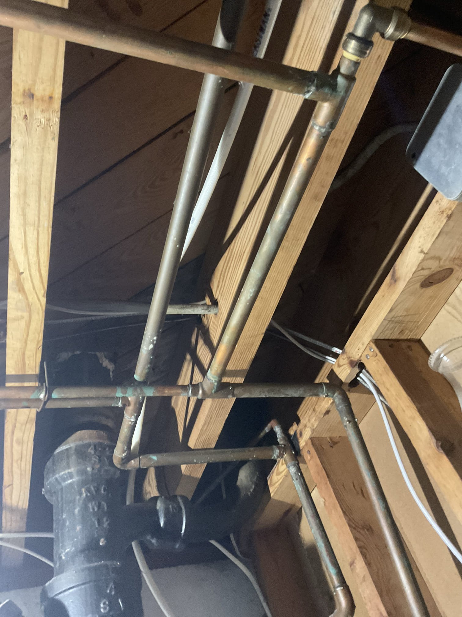 Fixed a problem for the clogged bathroom sink drain , because is very old cast iron pipe , we rerouted line from wall to the floor down to unfinished basement connected to existing main 4” cast iron stack below the toilet. Tested with over 5 mins of water running in the sink no more back up issue. 