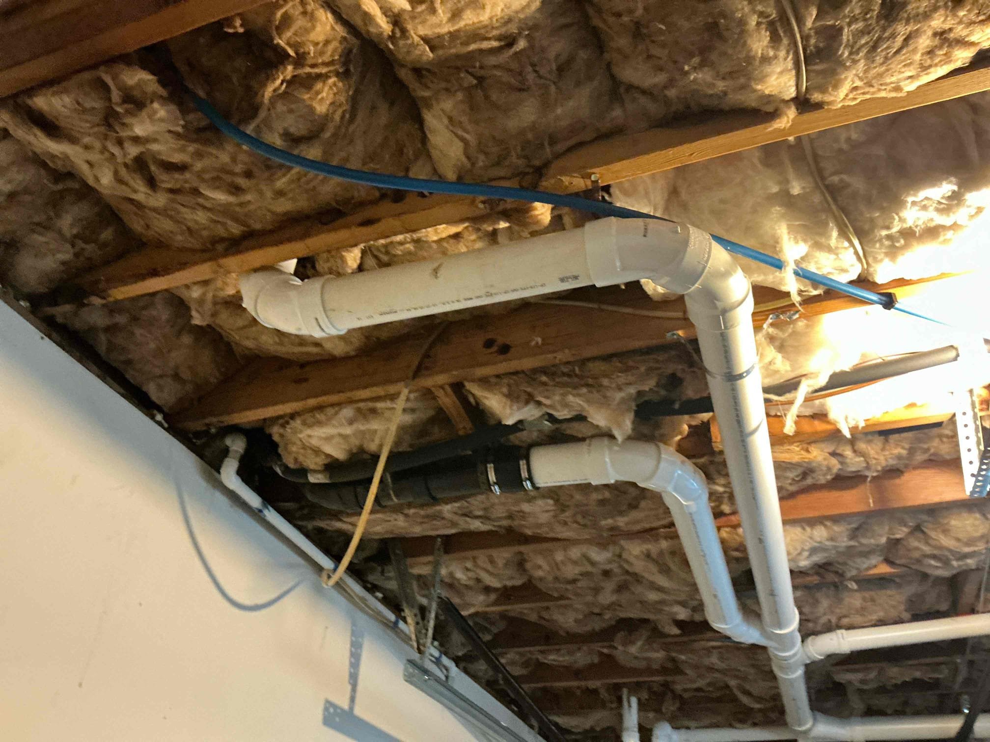 Customer called us out for a clog affecting the master bathroom group, after our initial diagnostic evaluation, we found the drainage piping beneath the garage, had been improperly installed, including incorrect fitting usage and inadequate venting, which was contributing to the drainage issues. Customer approved the recommended pipe. We replaced the effective section, correct the pipe to meet current plumbing code requirements, and thoroughly tested the system. All fixtures and drains are properly operating as attended. All completed work is back by a one year labor warranty.