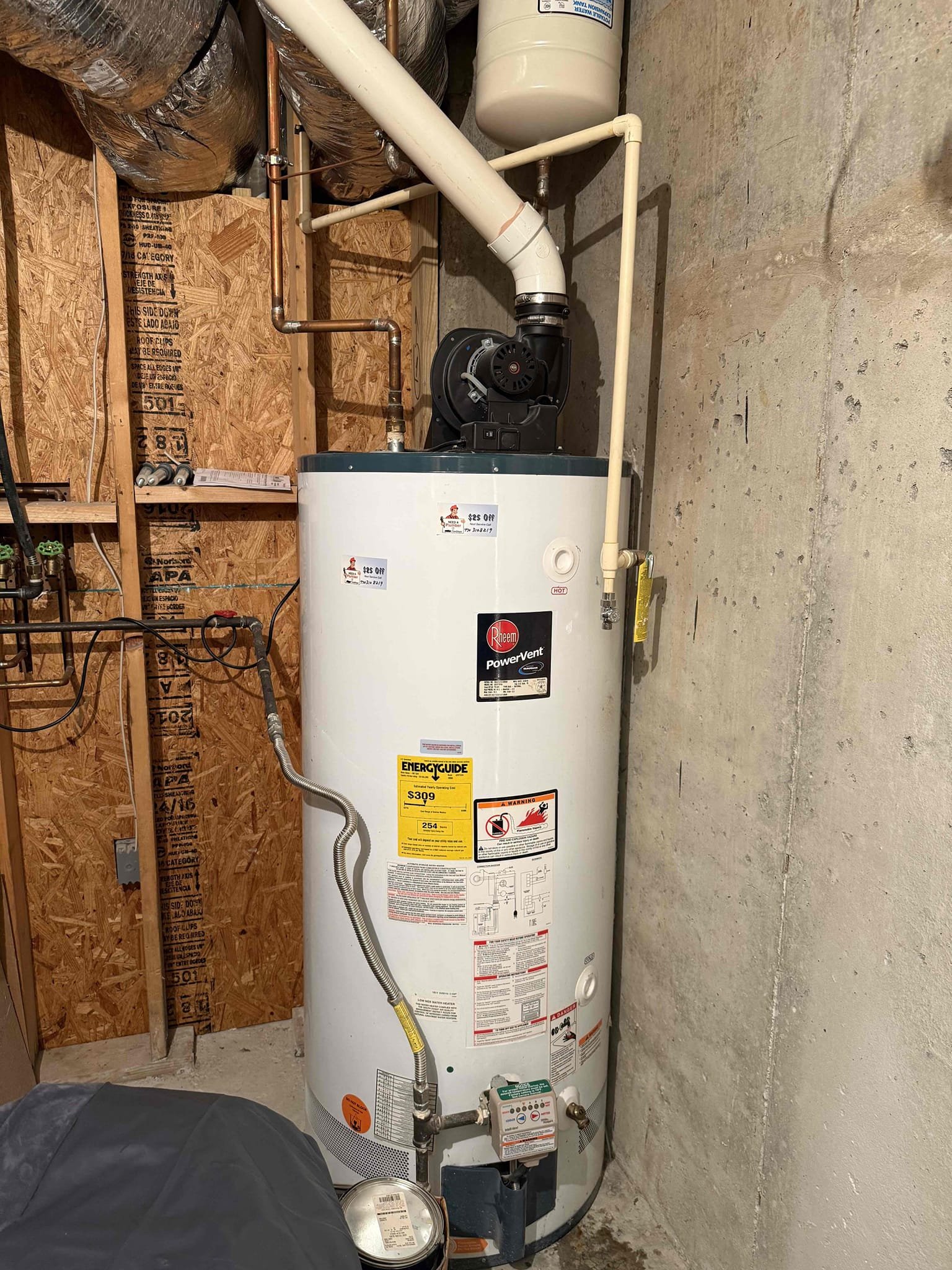 Returning tomorrow to install tankless. Customer paid 25% today 