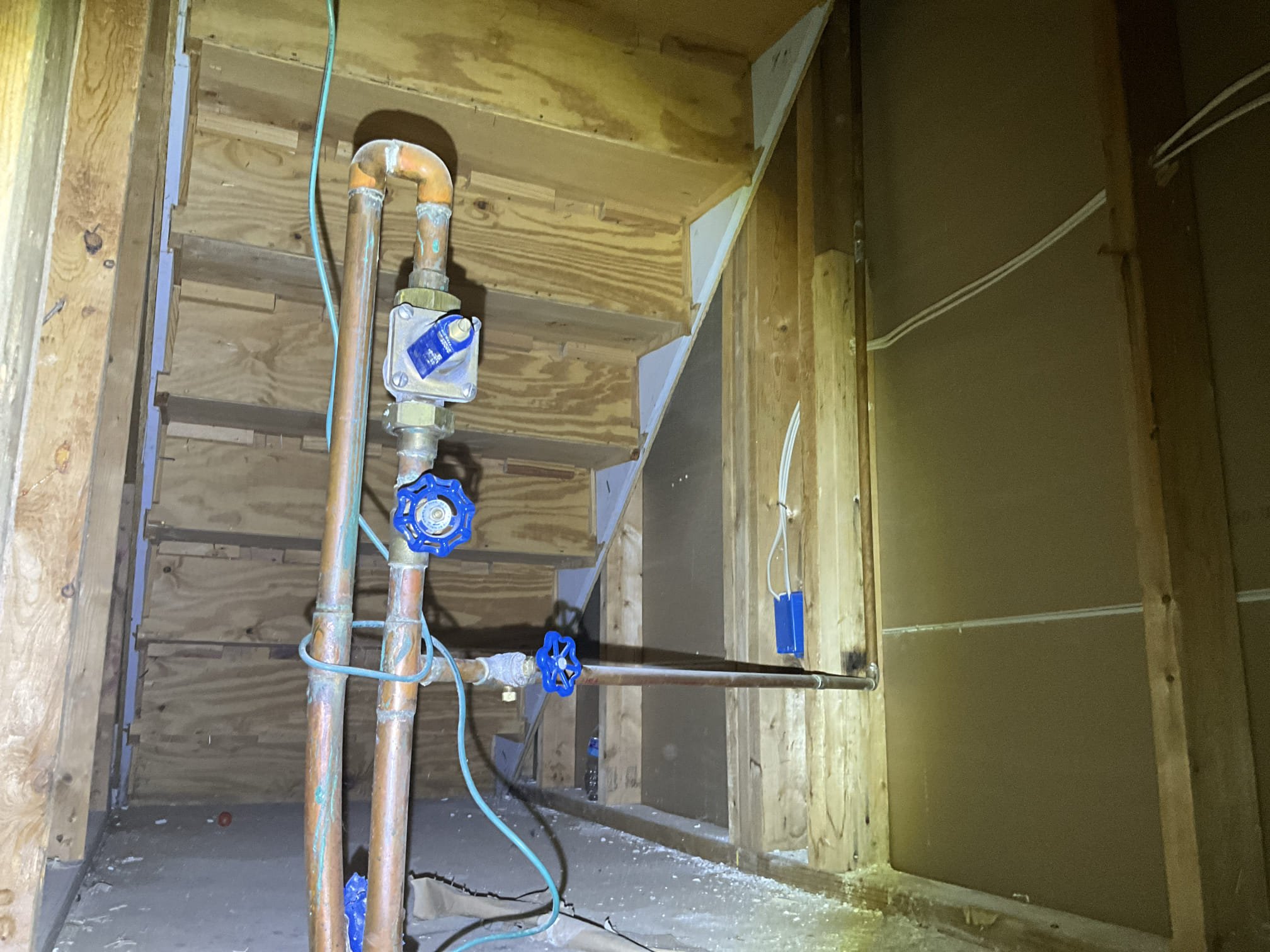 Customer had a leaking shower head and a shutoff that needed replacement. Noted a cracked packing nut on hose bib shutoff. Replaced it also. Replaced prv due to high pressure, whole house shutoff, and Kohler cartridge. Tested all work to ensure proper function and no leaks. None were found. 