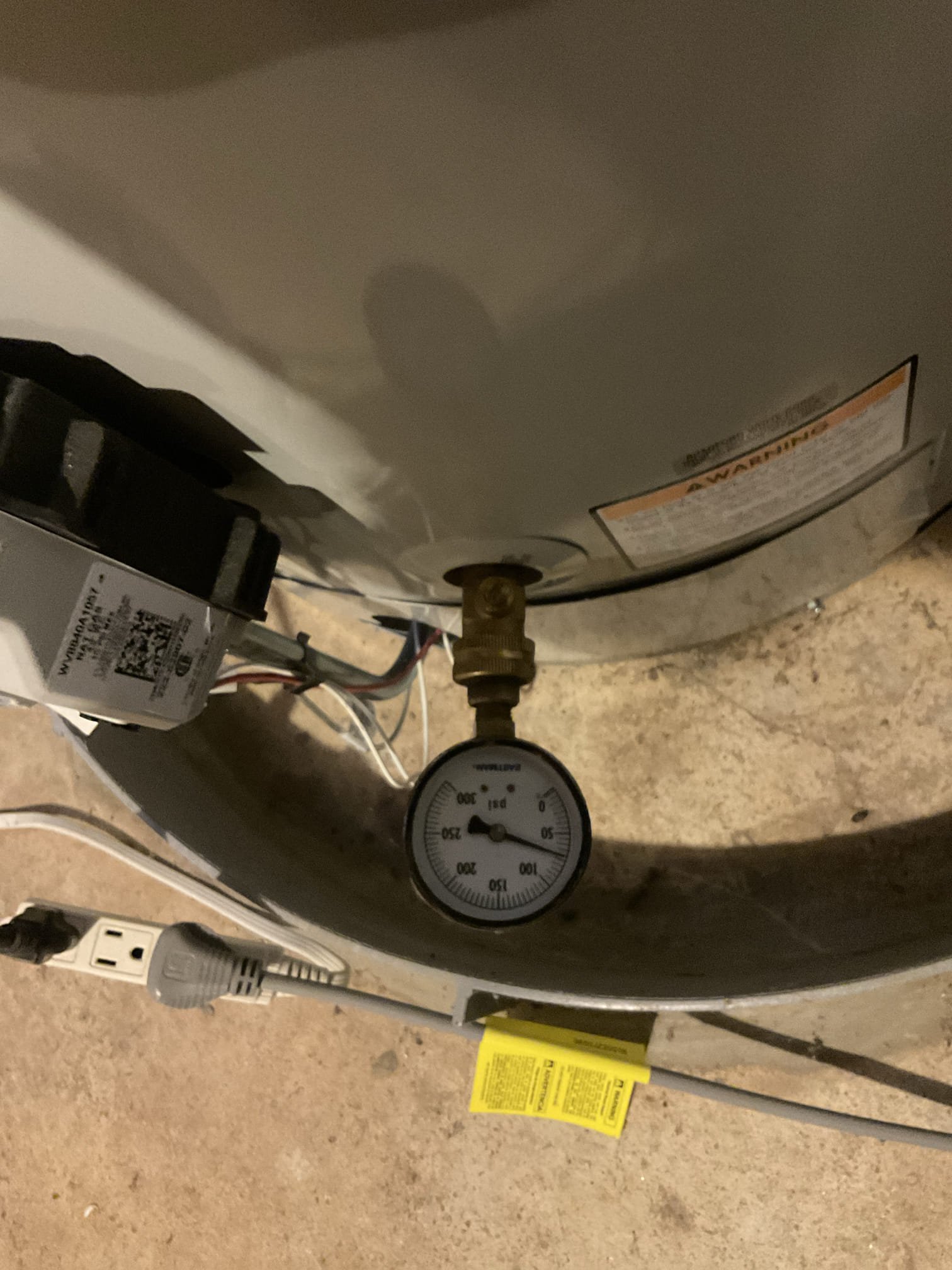 Member visit inspection with water heater flush , fixed cracked hvac pvc pipe in basement 