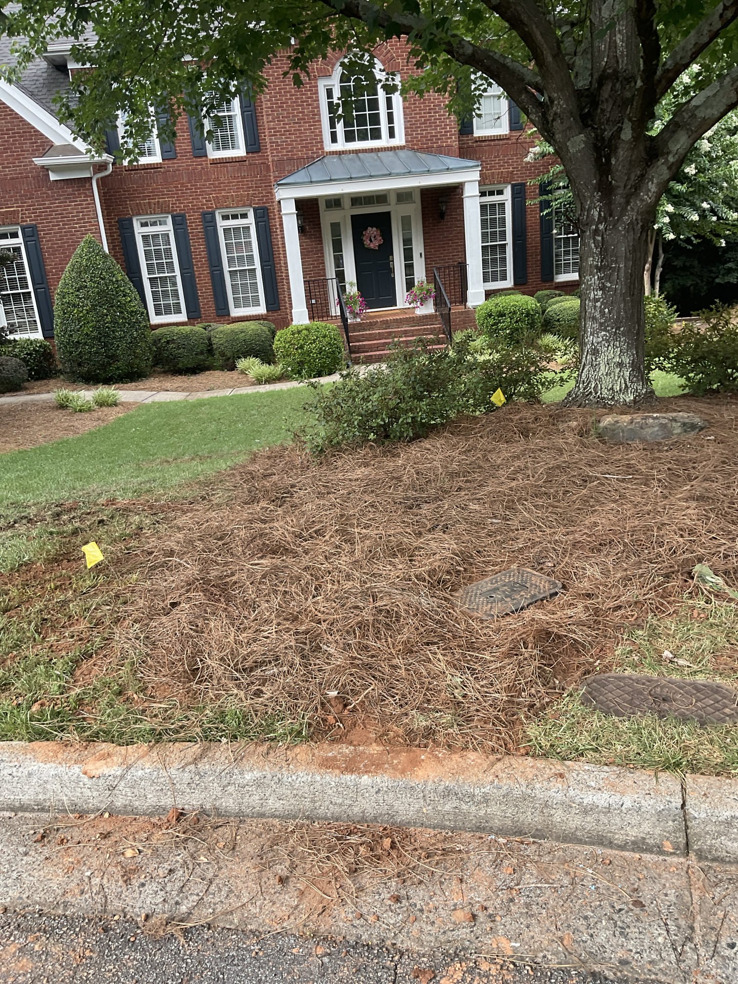 Fixed a broken 3/4 “ CPVC water service line leak in the front of home next to sidewalk , dig up put new pipe and fitting , wait 45 mins to turn on water , tested , no more problems. 
