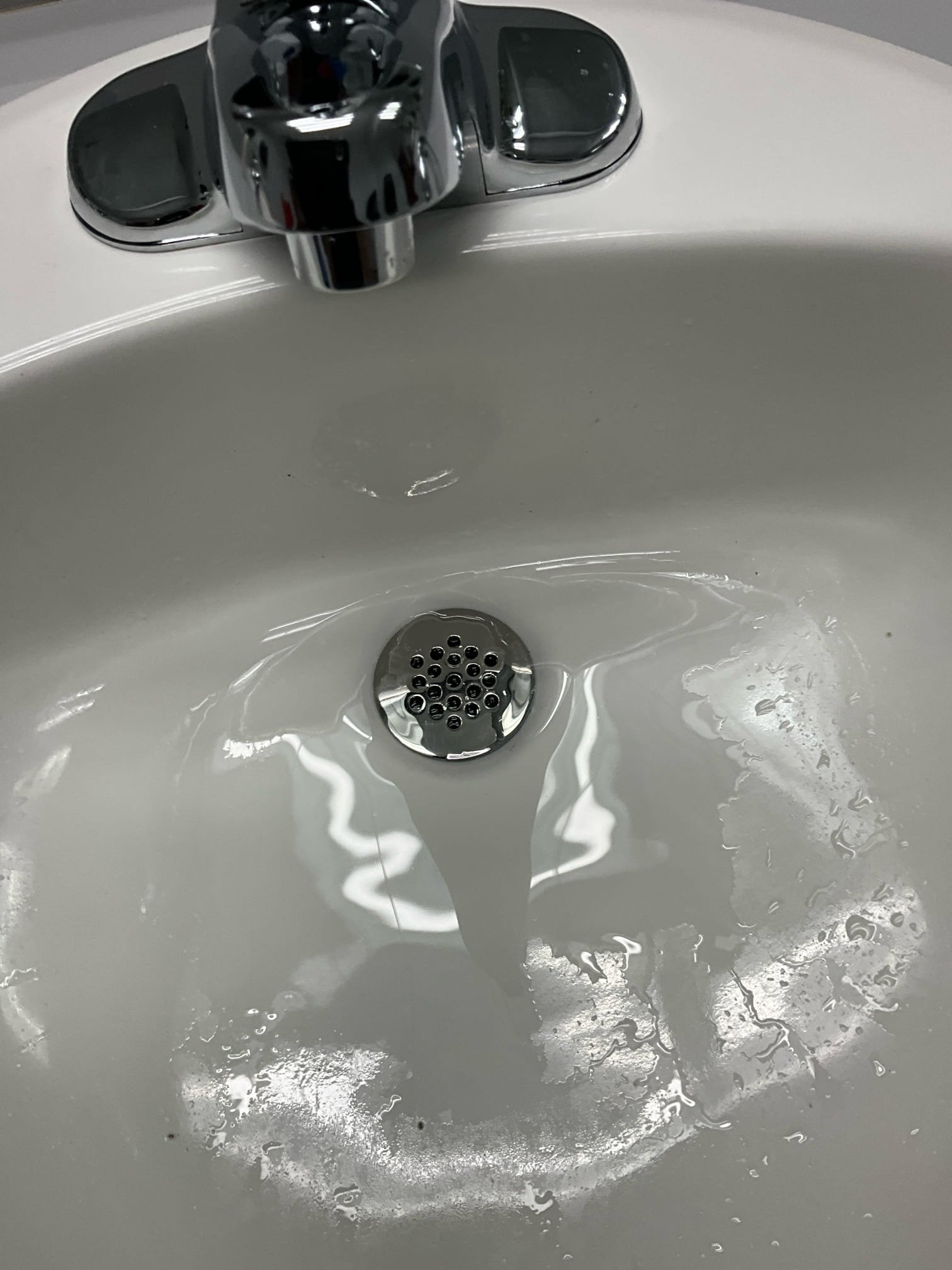 Return to replace failed faucet and leaking grid drain on same sink.

Old delta faucet has been marked obsolete, and exact match not possible. Installed closest matching faucet. Faucet includes new supply lines. During this work we also replaced grid drain assembly to stop leak. 

After replacing and installing components, ran water and tested for leaks. No issues found, except that the shut off valves are old.

Throughout history of work in this building we have noted that shut off valves are almost all unreliable and won’t shut off water completely. I recommend considering replacing valves, and the water heater leaking in the ceiling above break room. I discussed this with Chad, and he will call us if they are responsible for that, or the building owner if that is their responsibility.

Cleaned all work spaces.