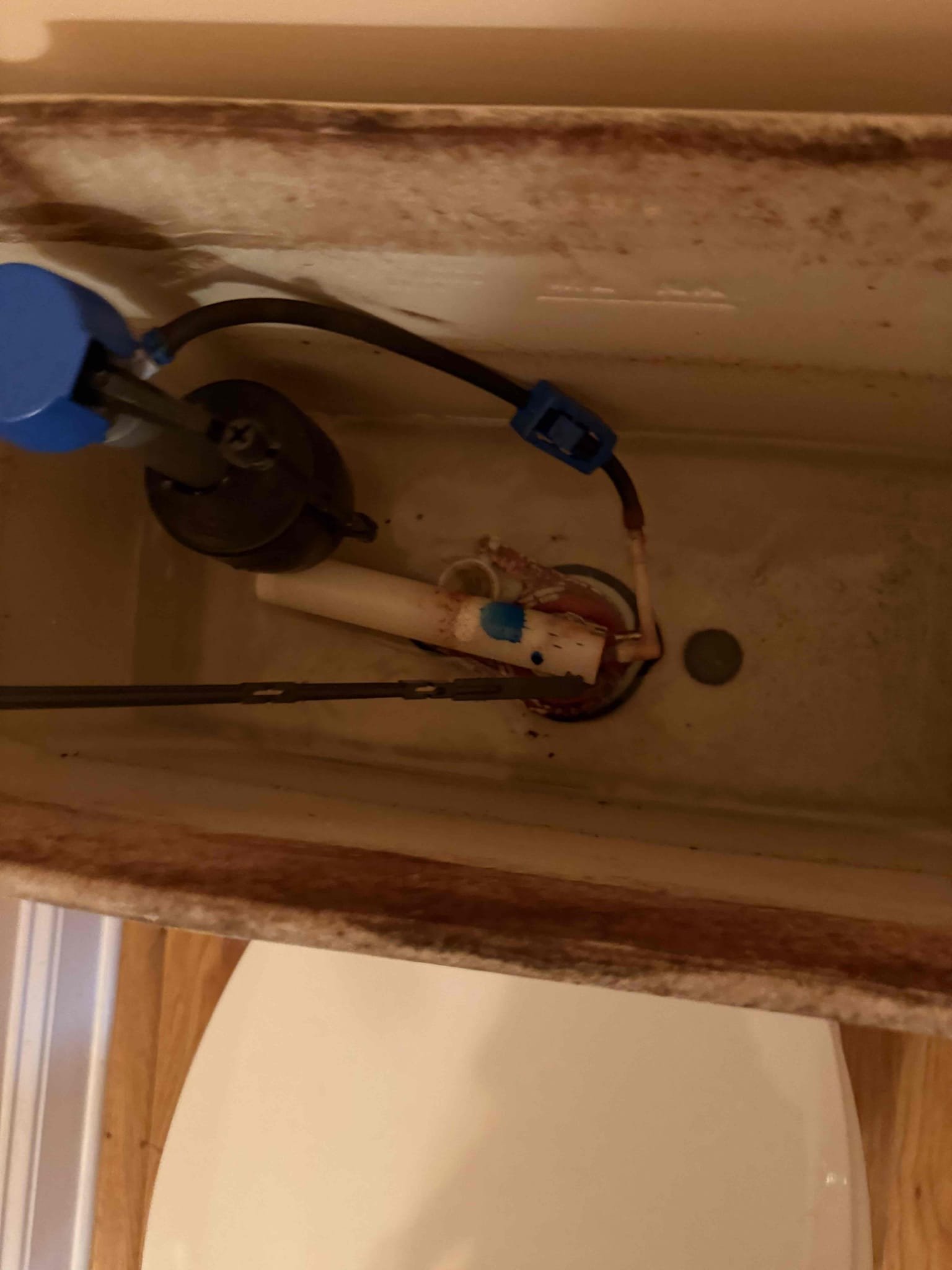 Returning Thursday to rebuild two toilets and replace the PRV with a whole home shutoff 