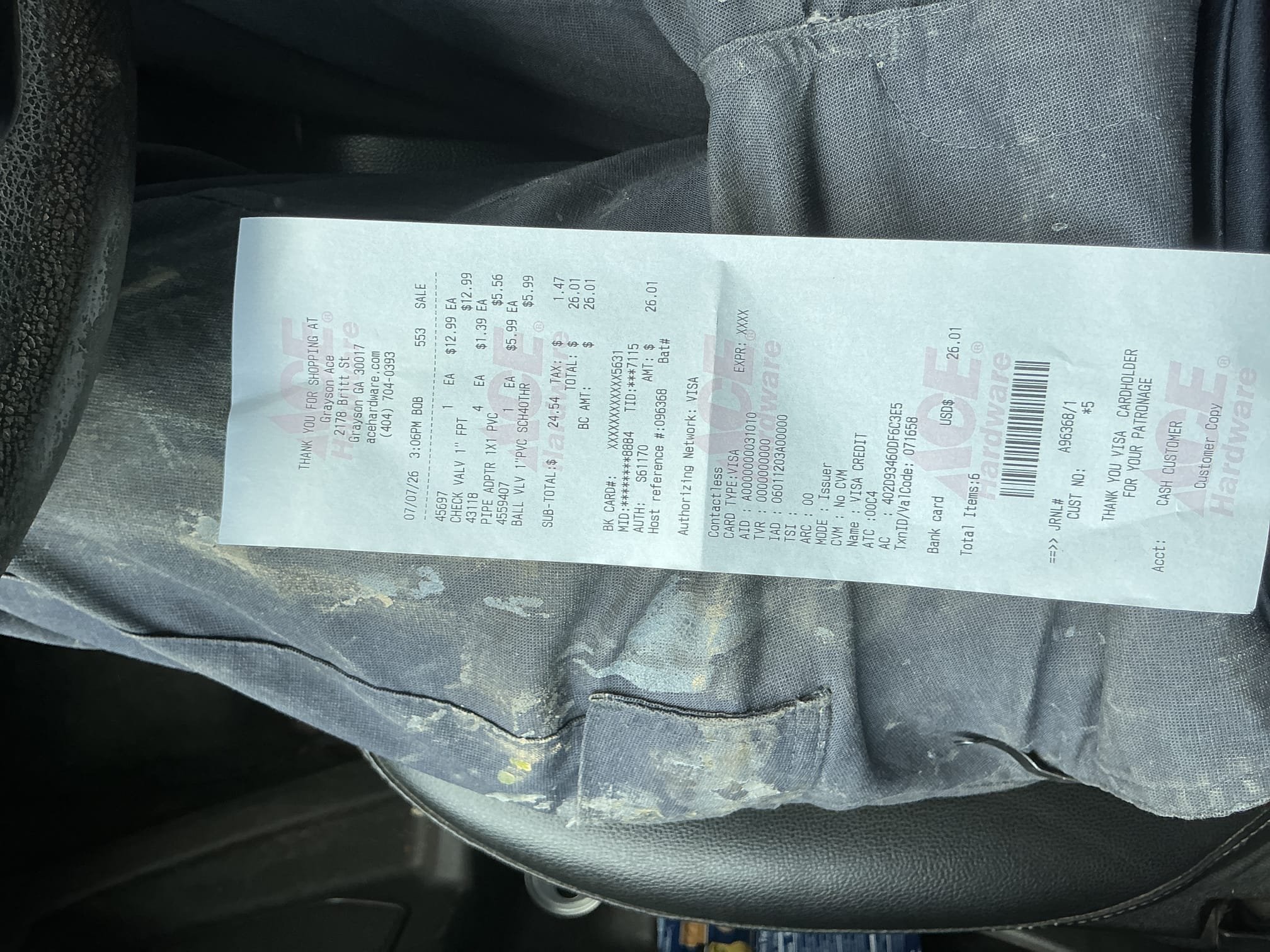 Water leak upon arrival, customer stated they noticed a leak last night and shut the water off. After turning water on found 1 inch irrigation line leaking at the ball valve. Informed customer we could cut out the bad section of pvc pipe and replace it with a new section adding a new ball valve and check valve. Gave customer estimate, customer approved estimate. Installed new 1 inch ball valve and a check valve. Allowed time for glue to dry. Turned water back on to check for leaks, found no leaks on the section we repaired. Informed customer he needed to have an irrigation company out to check all the sprinkler heads to ensure they were not leaking because the meter was moving very slowly on and off. The meter did not move when we had our ball valve shutoff for the irrigation. No leaks on our repair upon departure 