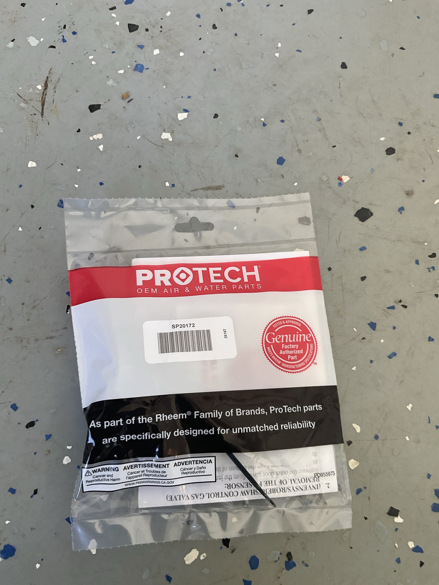 Back install Rheem power vent heater parts received by customer, paid already 