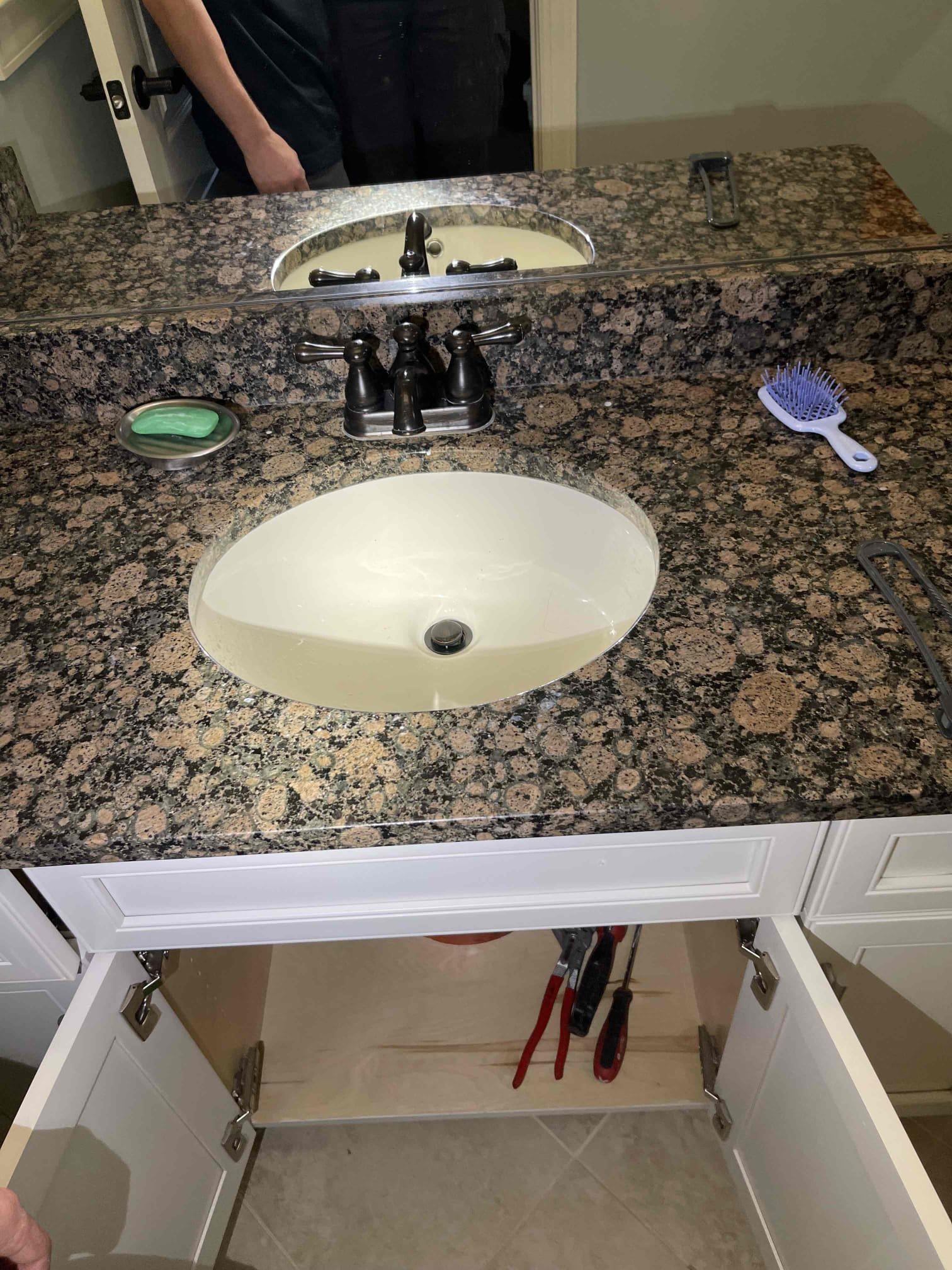 Came out to do annual inspection.  Flushed Both water heaters. Rebuilt faucet in master bathroom. Replaced frost proof on right side of home. Removed hair from a lavatory drain in upstairs guest bathroom and restored normal flow. Did whole home inspection. Left quote to install Flo by Moen and replace all of the supply lines in the home with braided steel supply lines. No further issue at this time. 