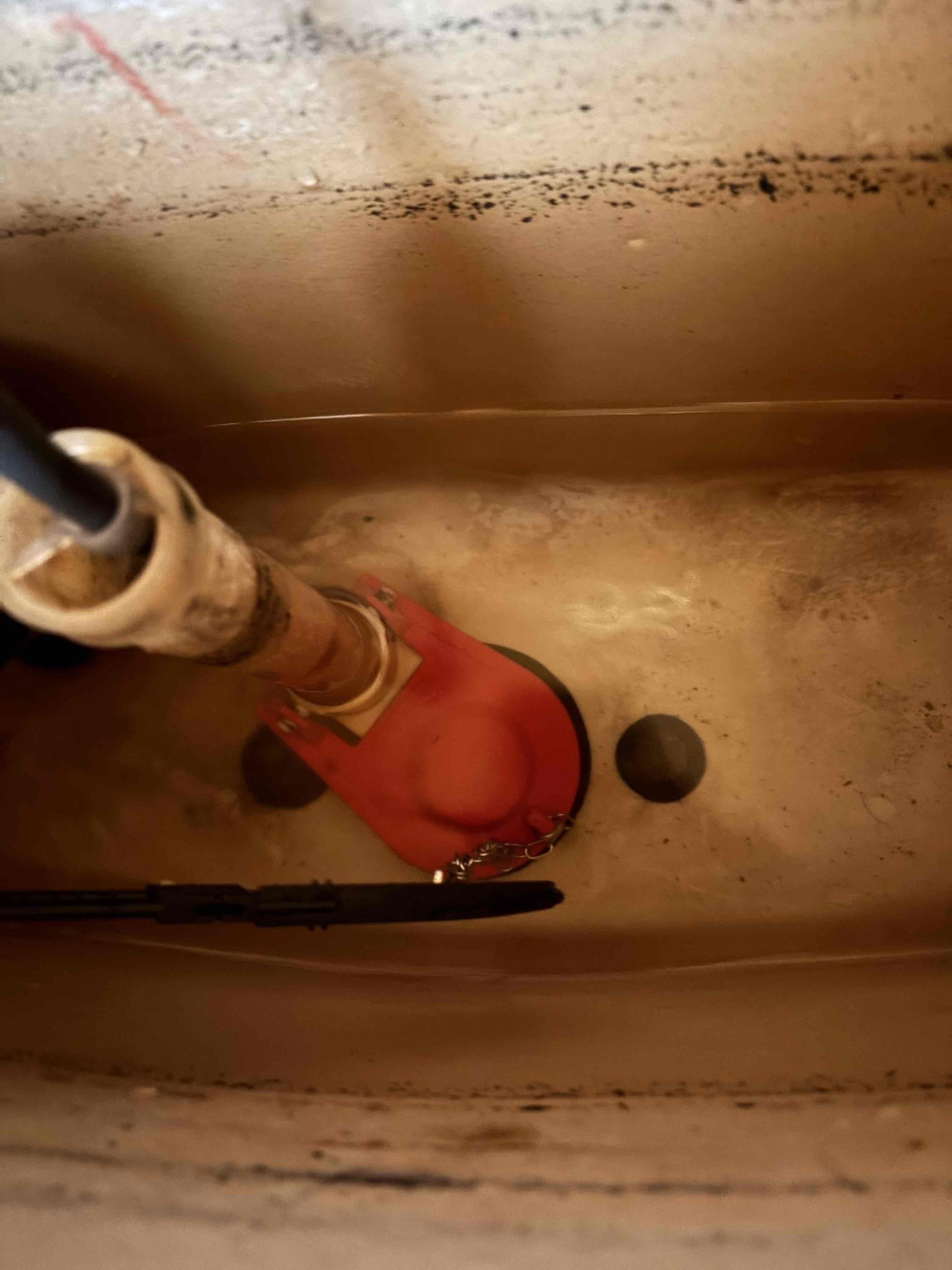 Upon arrival customer stated they can not flush guest toilet. After inspection, noticed flapper has corroded and chain has broken off. Provided customer with estimate to rebuild toilet. Customer denied estimate. Provided customer with estimate to replace flapper. Customer approved estimate. Replaced flapper. No leaks at departure.