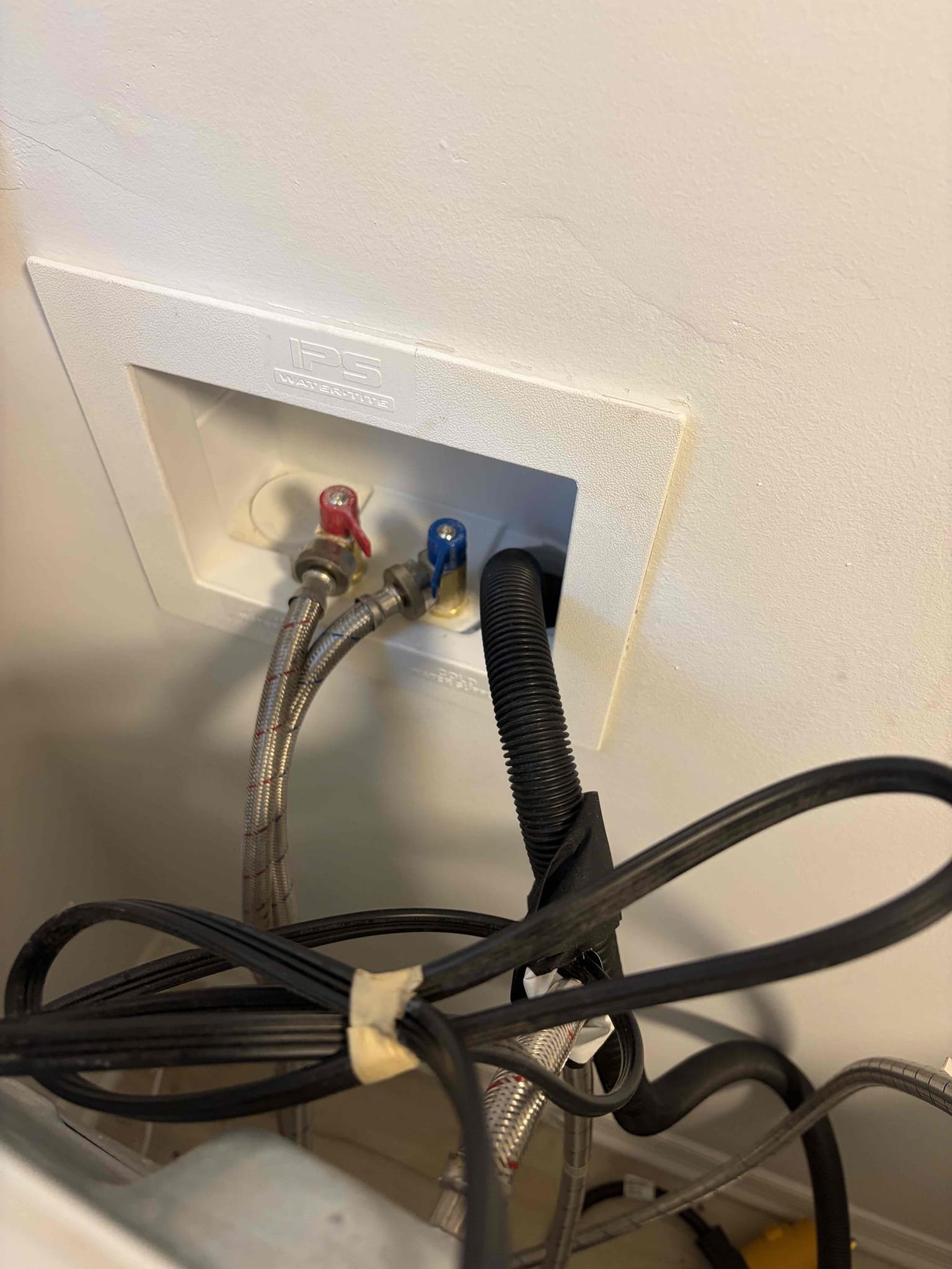 Upon arrival customer states they’re experiencing a leak when washing machine is draining. Leak is coming from inside the walls. Also, home water pressure is currently sitting at 130psi. Informed customer we will need to replace Prv as well. Customer denied estimates at this time.