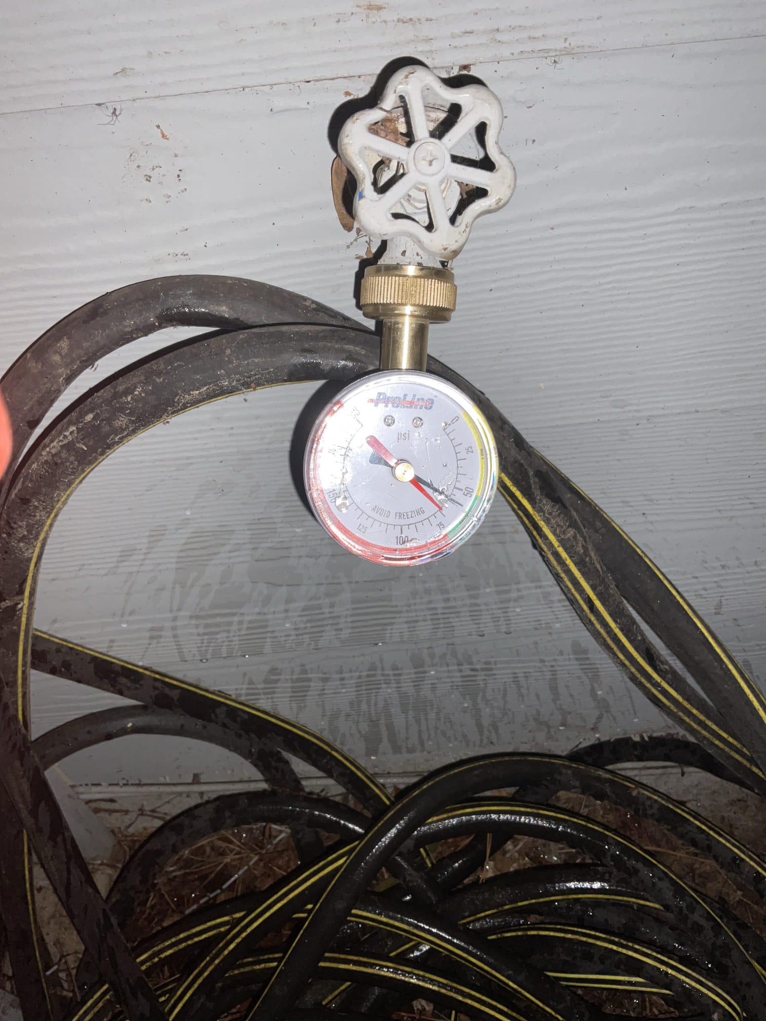 Replaced a 3/4 gray poly water service line from water meter to basement with 1” black poly , shut off valve with box after meter installed, used water hydraulic cement sealed wall 
