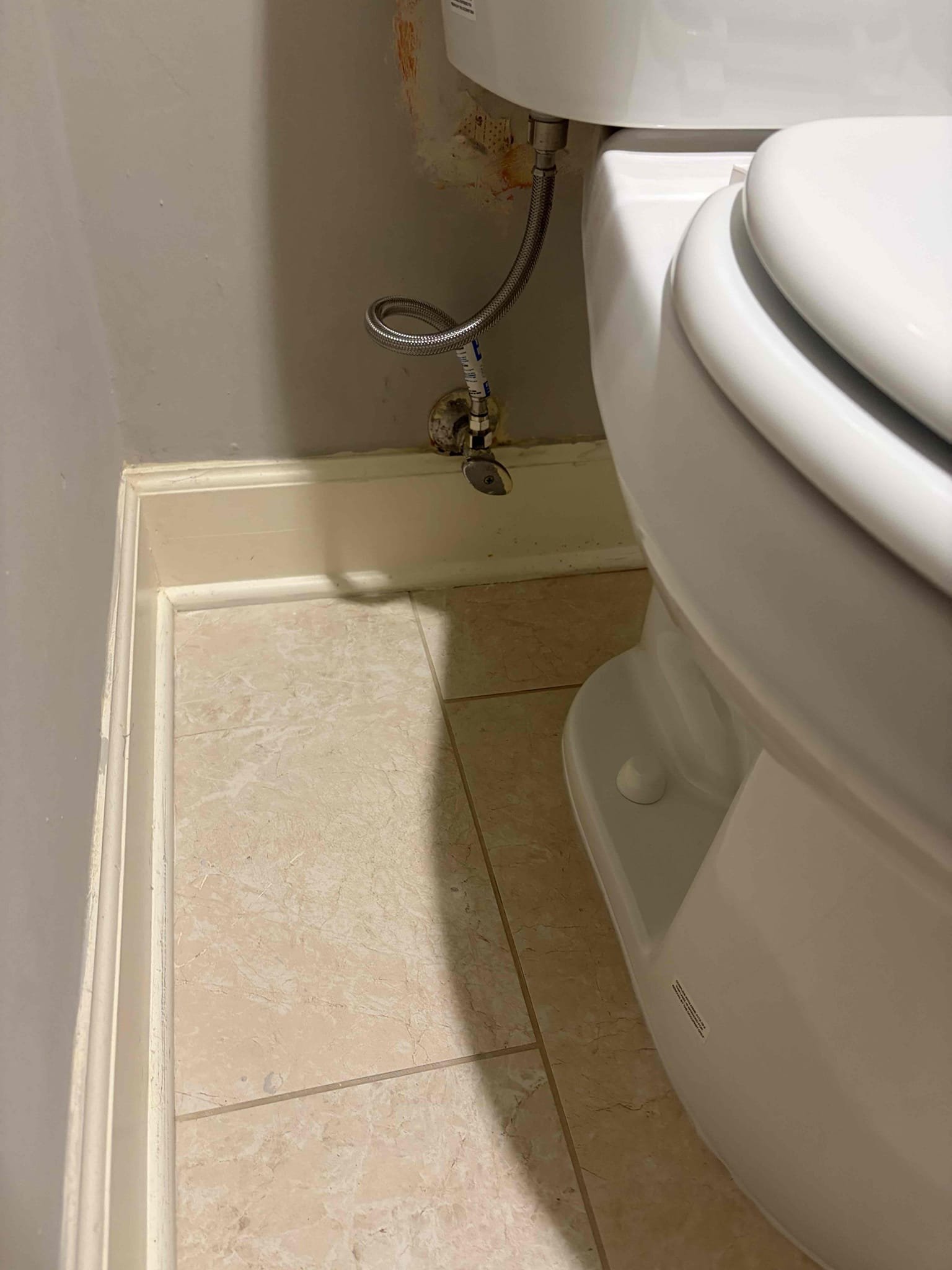 
Upon arrival, customer stated they are wanting two new toilets in upstairs bathrooms. Customer stated they are wanting comfort height toilets. Provided customer with estimate to install new toilets. Customer approved estimate. Replaced two upstairs toilets. With new wax ring, Johnny bolts, and supply line. Caulked and check both toilets. Both toilets are flushing properly and not leaking at departure. Customer will need to have HOA shut water off so we can replace whole home shut off and hose bib in garage. 