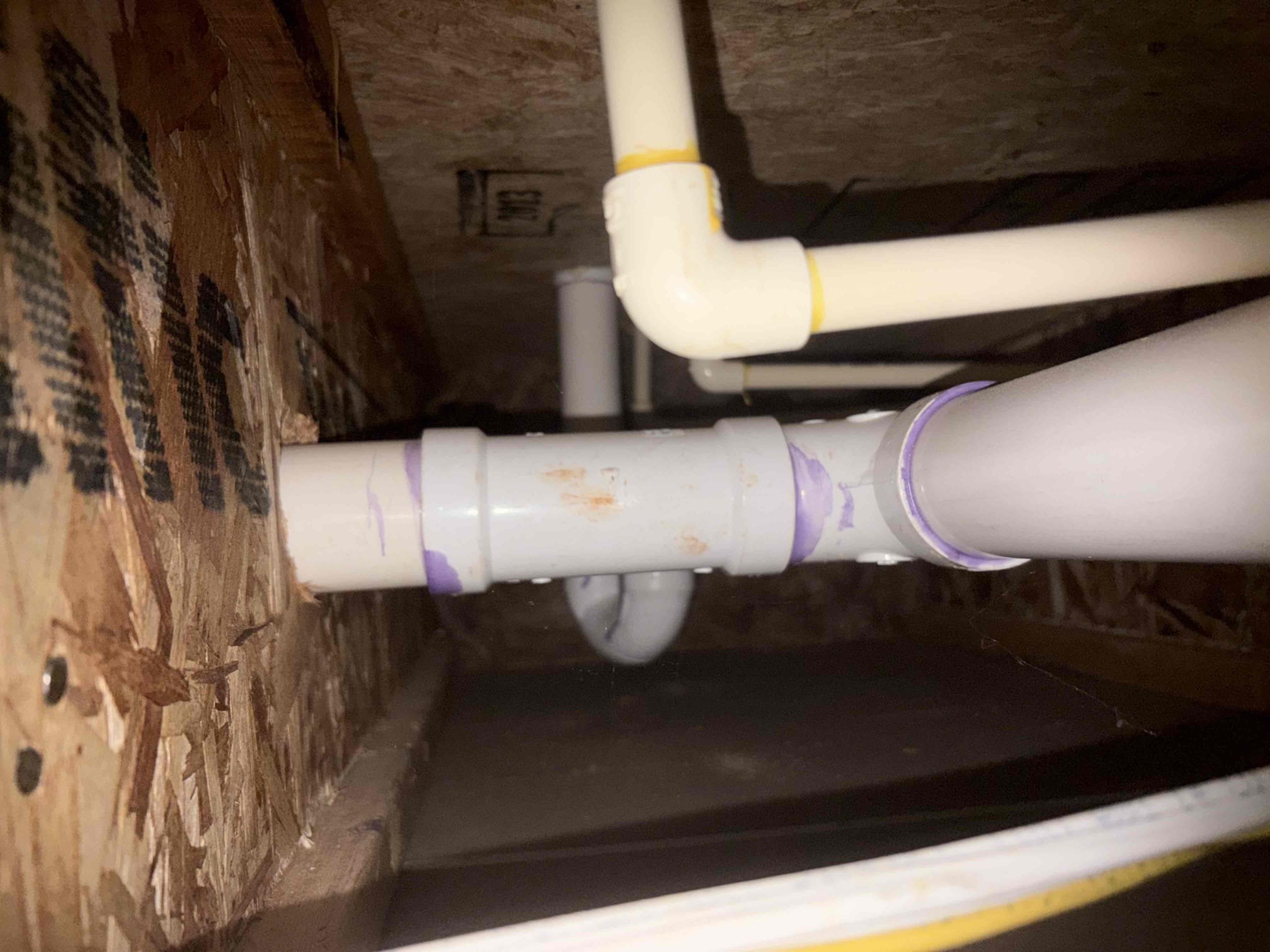 Upon arrival, customer states they’re having a leak come from upstairs shower. Leak has caused watermarks around light. Inspected shower, found no obvious issues. Informed customer we need to cut around light to attempt to find leak. Customer approved estimate. Cut three holes in ceiling. One hole where the watermark was, one where the shower is, and another where another watermark is. Failed to find any leaks, subfloor is dry. Informed customer to leave ceiling open, and if leak occurs to take a video and call us back. 