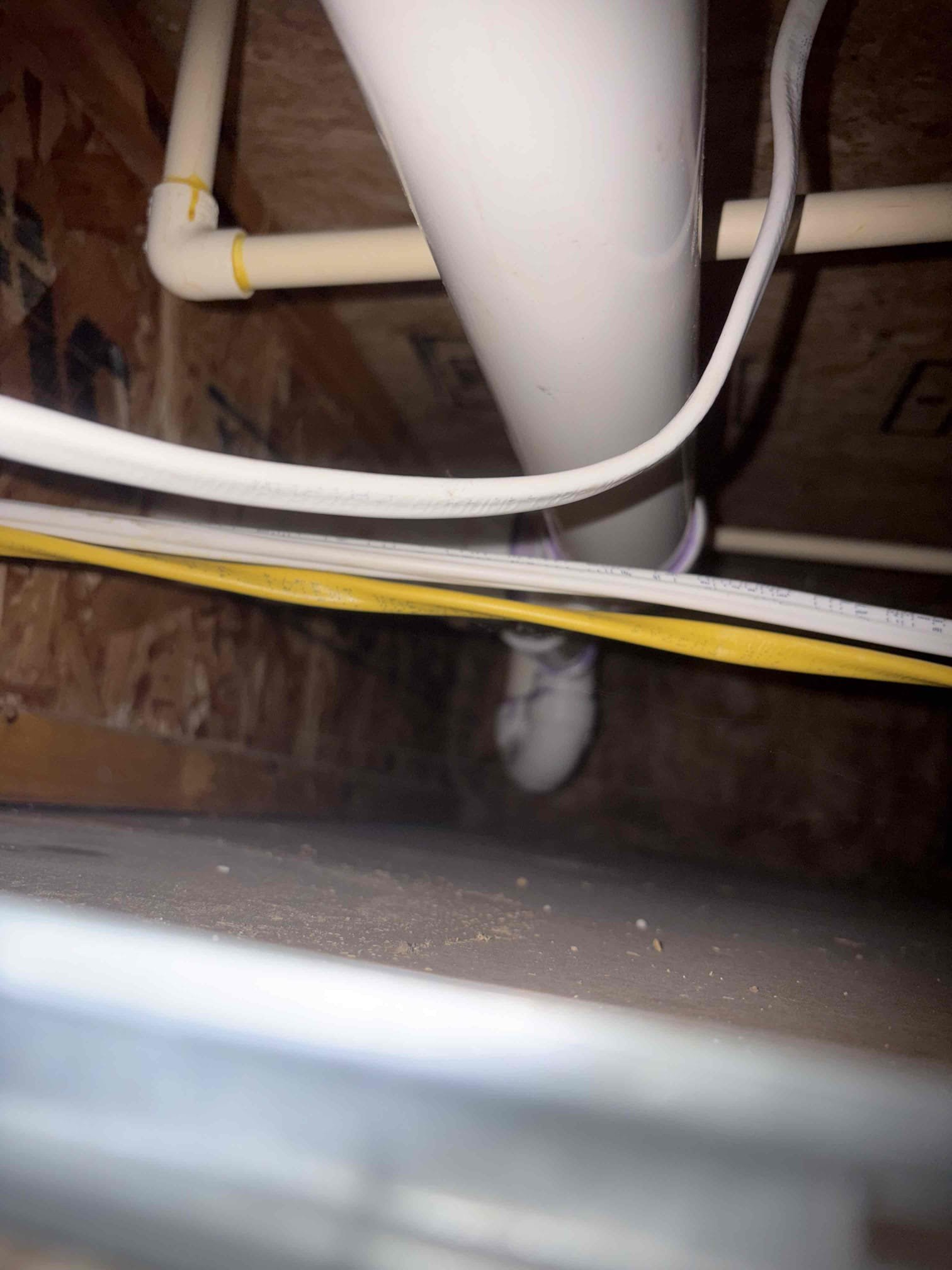 Upon arrival, customer states they’re having a leak come from upstairs shower. Leak has caused watermarks around light. Inspected shower, found no obvious issues. Informed customer we need to cut around light to attempt to find leak. Customer approved estimate. Cut three holes in ceiling. One hole where the watermark was, one where the shower is, and another where another watermark is. Failed to find any leaks, subfloor is dry. Informed customer to leave ceiling open, and if leak occurs to take a video and call us back. 