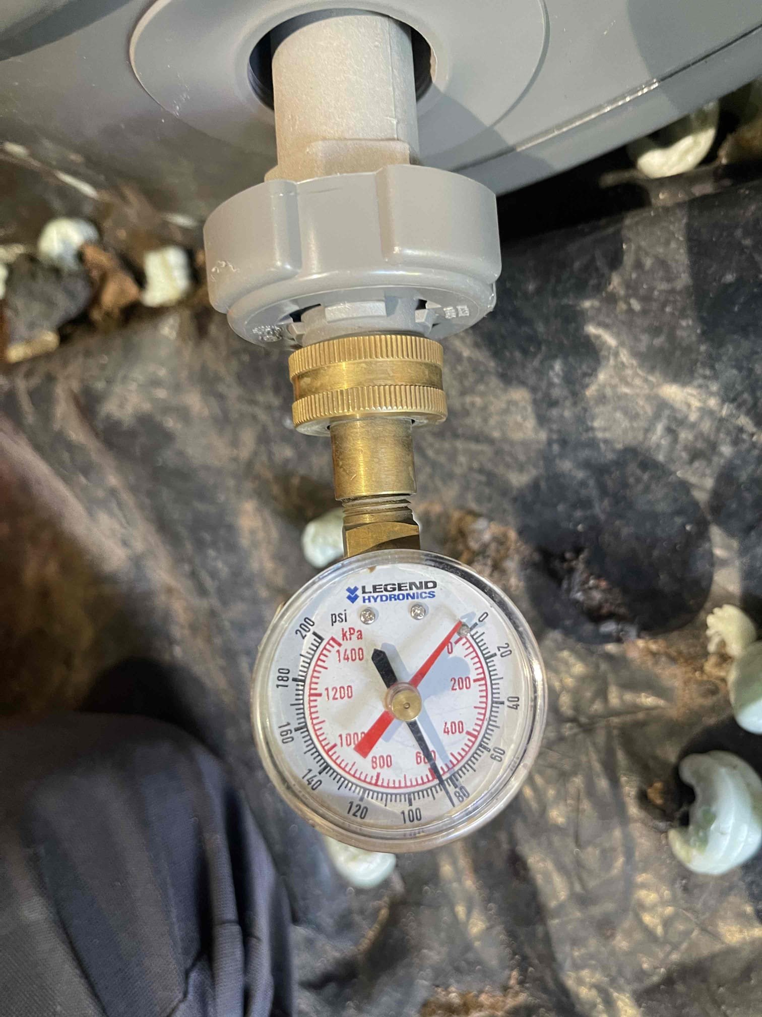 Came out for low water pressure at the kitchen faucet. Arrived and met with home owner. She demonstrated the side sprayer had regular pressure, but her regular faucet had low pressure. She also mentioned disposal was old and that the sink was slow to drain. We went down to the crawlspace and checked the water pressure and discovered that water pressure was actually too high at 85 psi. We inspected the drain line to the kitchen and found it was original cast iron with rusted nodules and back pitched sections. Notified customer of our findings and she elected to replace the faucet, disposal, PRV, front hose bib and stop valves for kitchen sink. Customer is planning to have drain line replaced when she returns from vacation. We preformed all work as quoted and the only new finding was that then main water line was energized with electricity. Electricity could only be felt when a section of pipe was cut off from ground. Customer is aware that kitchen sink is still slow to drain this time, 