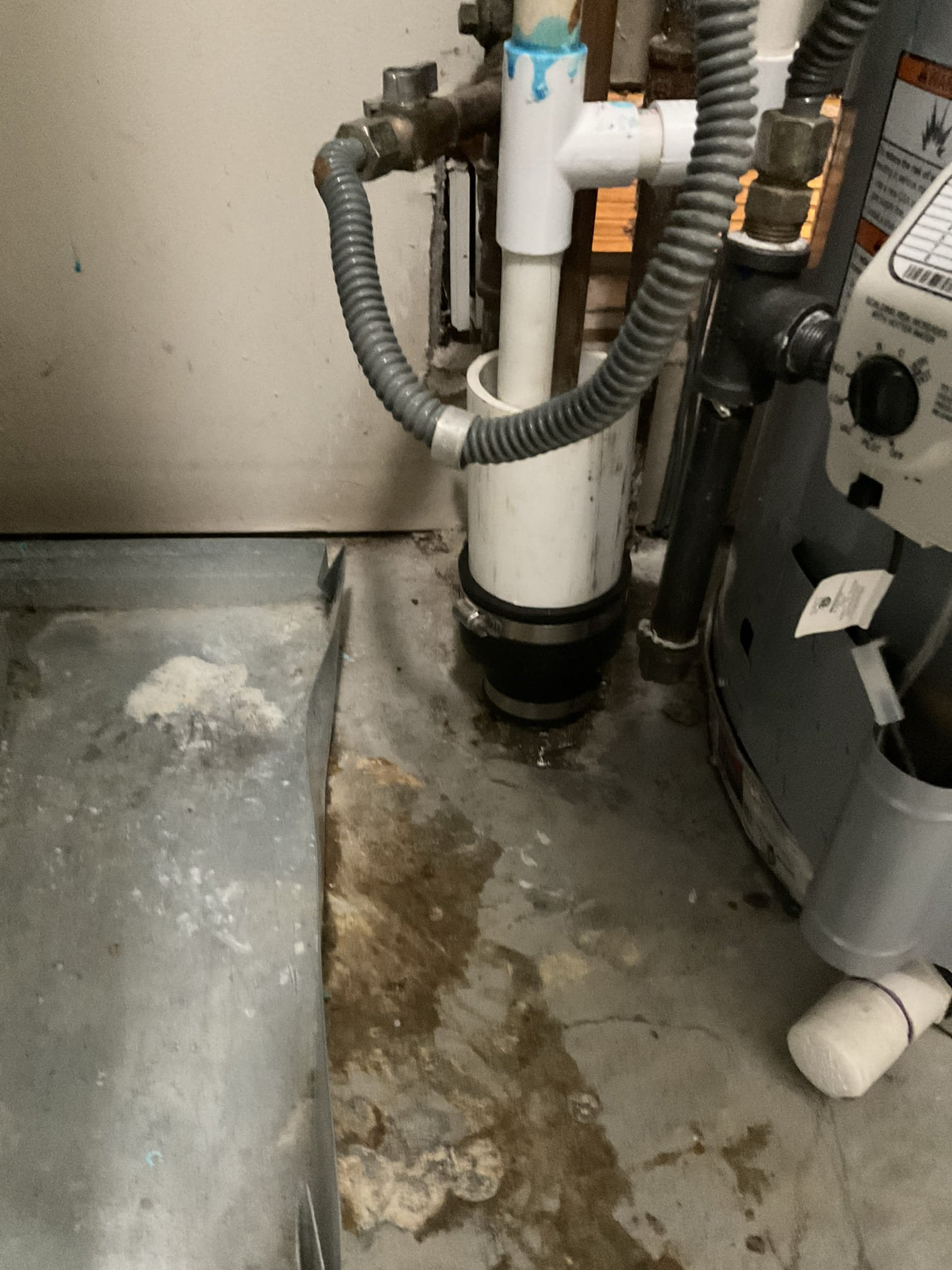 Cleared drain for two hvac condensation drain ran into it 