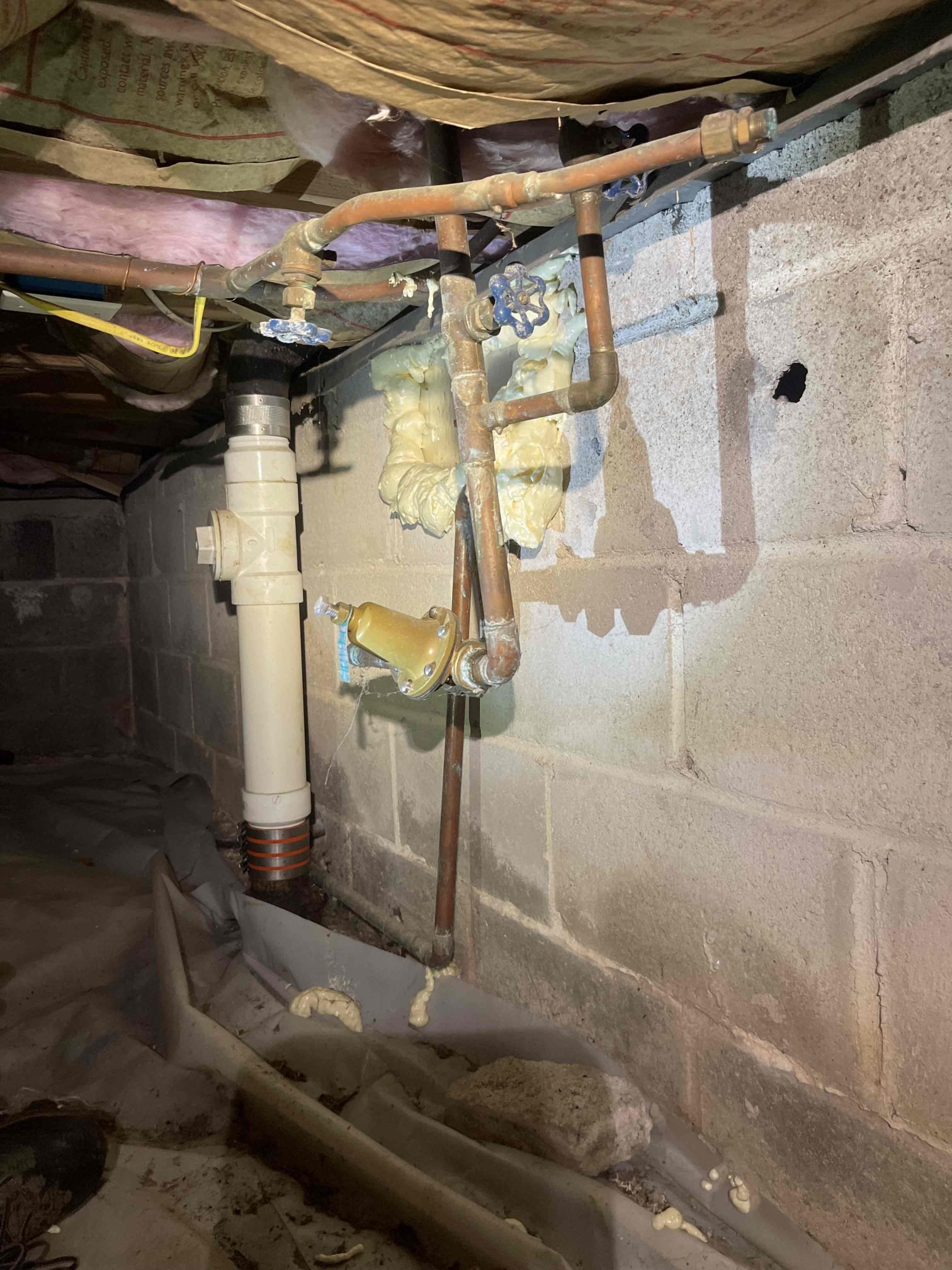 Came out for a running toilet and water pressure issues. Arrived and met with homeowner. She explained that recently the city was out working in a broken water main in the neighborhood and the water was shut off, and since then her water pressure has been very low and her toilet started running. We found that when any fixture was ran for more than 5 seconds, water,pressure dropped dramatically. We located the hose bib in the front of the house which was piped in after the PRV. We found the water pressure was also dropping off at this point and concluded that issue must be with the PRV or service line. Static pressure tested at 50 psi, but once a fixture was opened the psi dropped to 0 at far away fixtures.  Notified homeowner of our findings. Received approval to rebuild the toilet and replace the PRV. Installed new 3/4 watts 25AUB. Tested to ensure proper function and a leak free install. This did resolve the issue with the low water pressure, believe the old PRV got clogged up with d